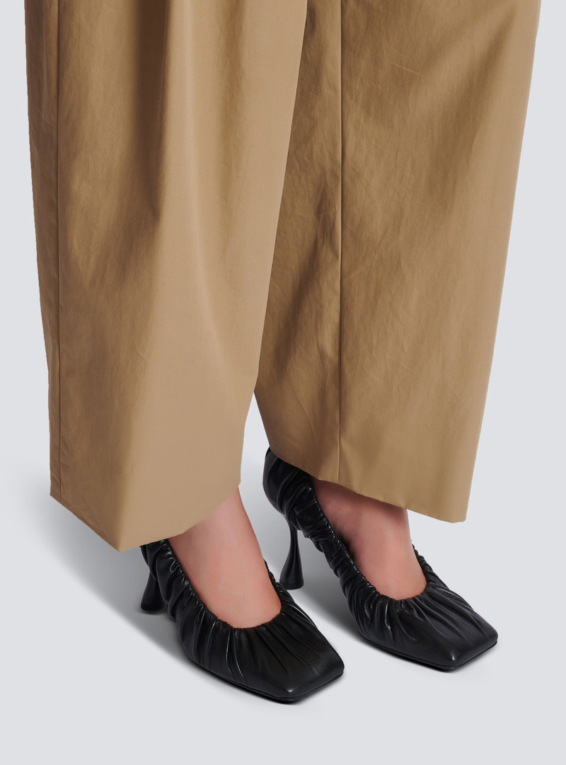 Balmain Eden pumps in gathered lambskin outlook