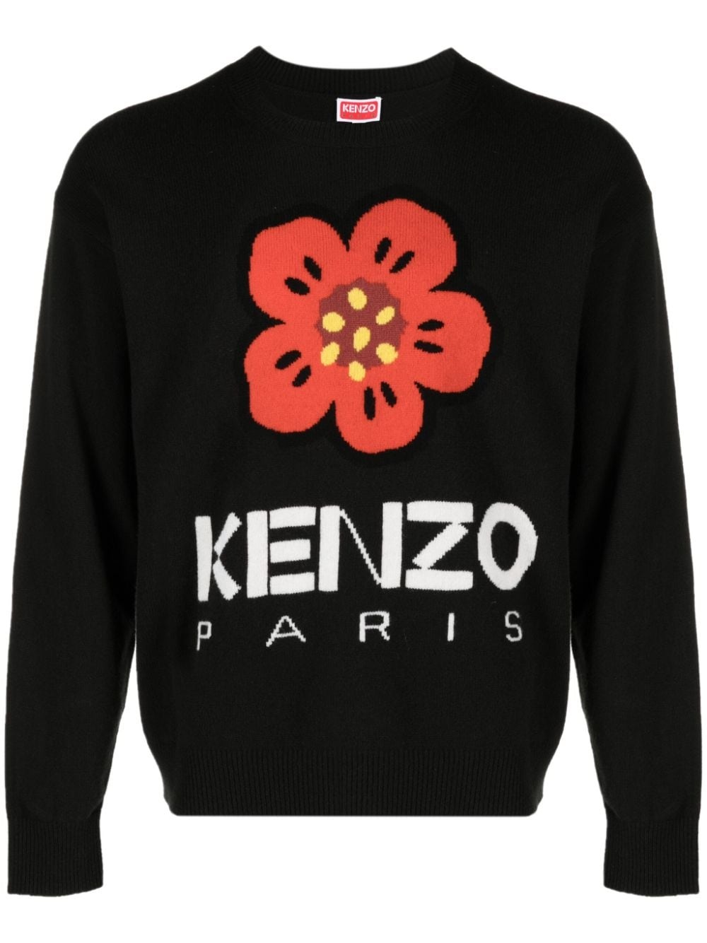 KENZO Kenzo Felpa Nero Uomo Fiore Boke dipierrobrandstore REVERSIBLE