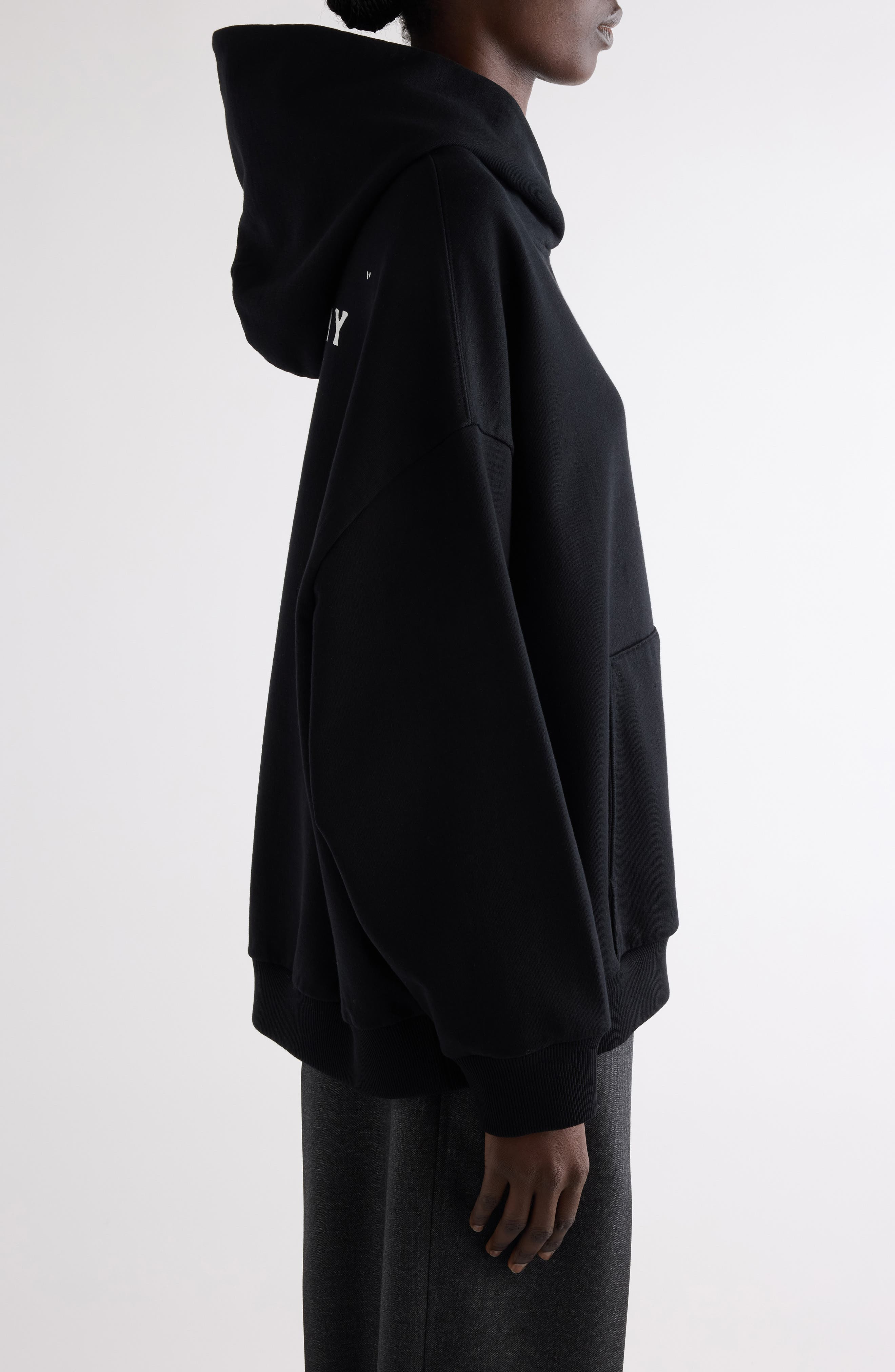 Givenchy Oversize Logo Graphic Hoodie in Black at Nordstrom - 4