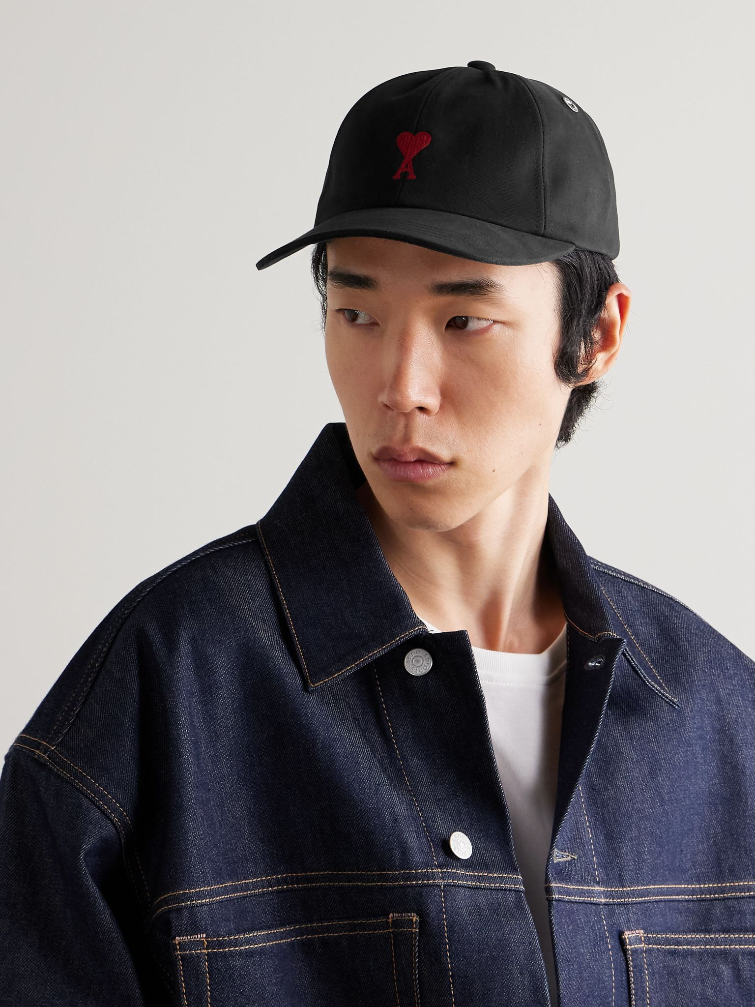 Logo-Embroidered Cotton-Twill Baseball Cap Black - 2