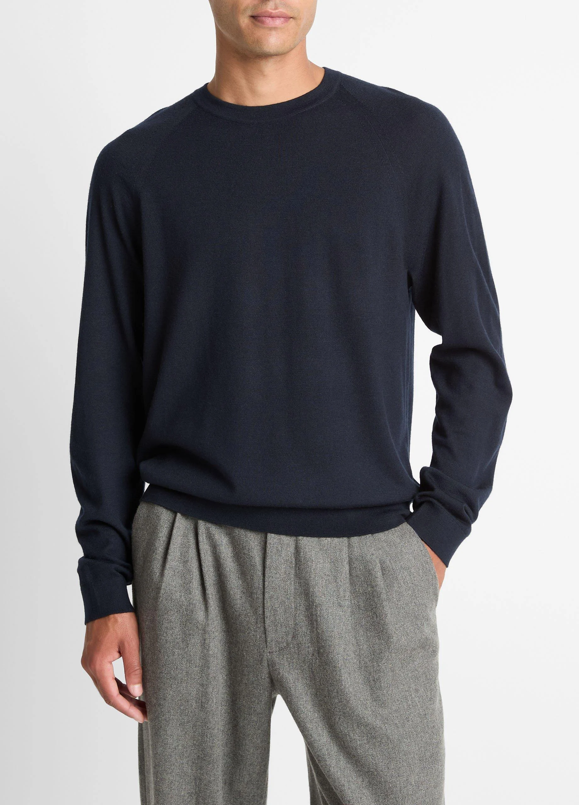 Featherweight Wool-Cashmere Crew Neck Sweater - 1