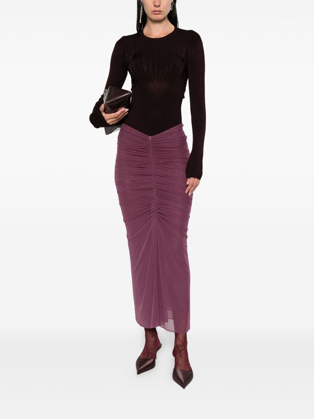 ribbed long-sleeve top - 2
