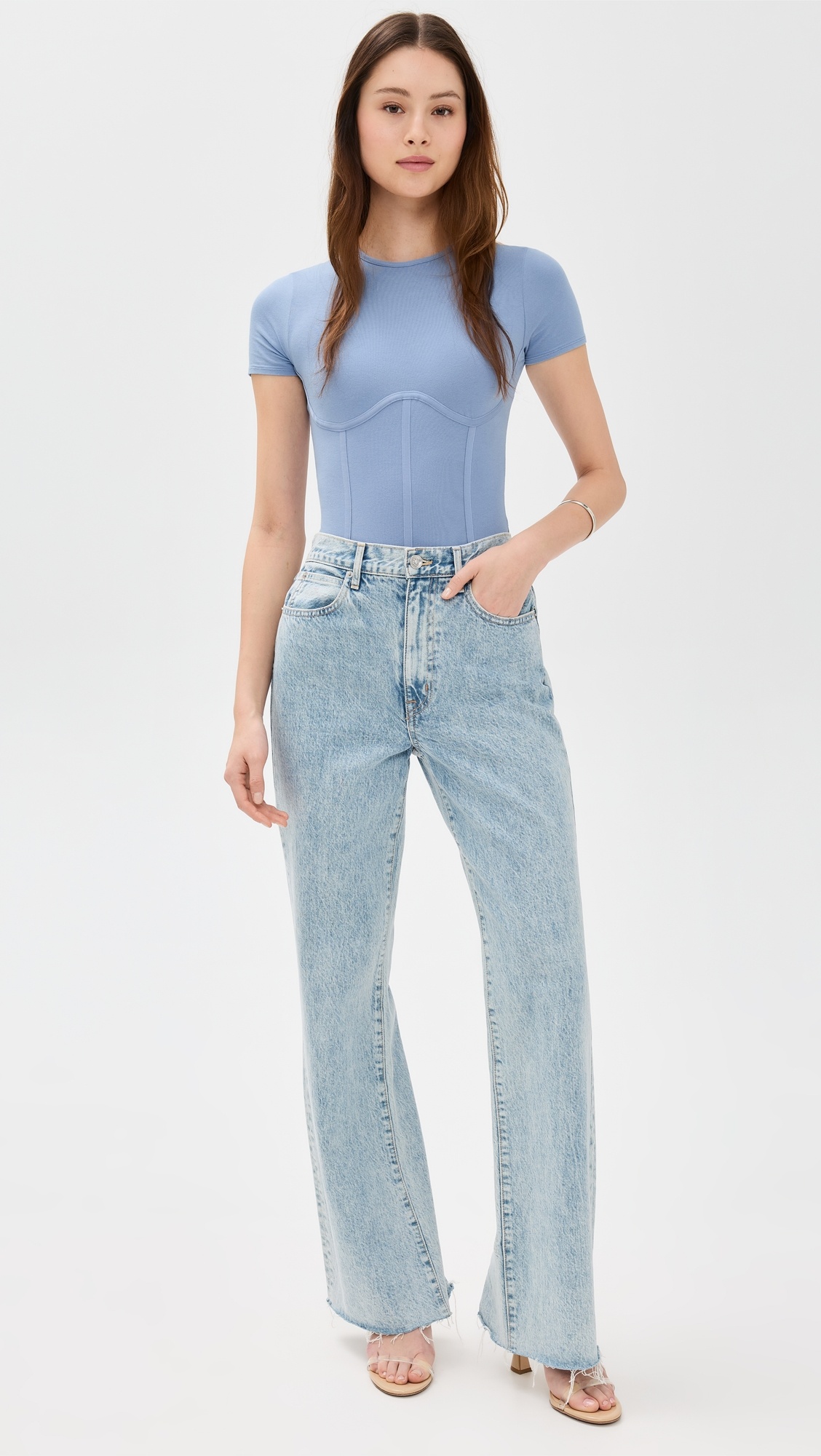 Organic Cotton T Shirt Thong Bodysuit - 4