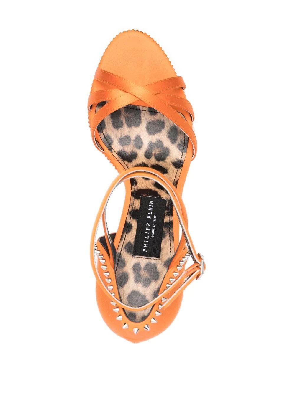embellished satin platform sandals - 4