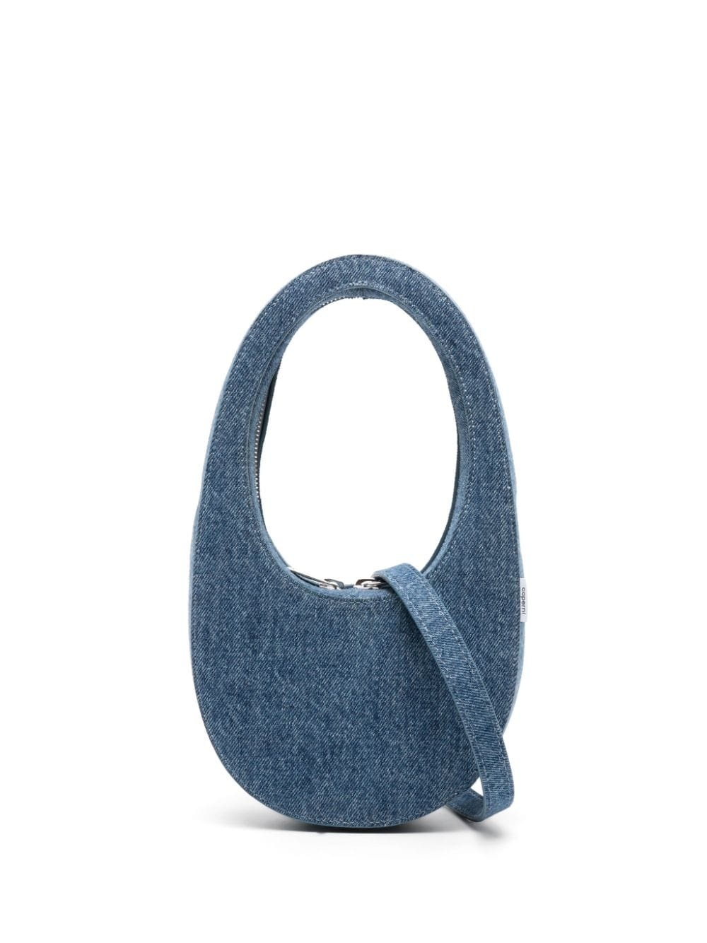 Swipe denim shoulder bag - 1