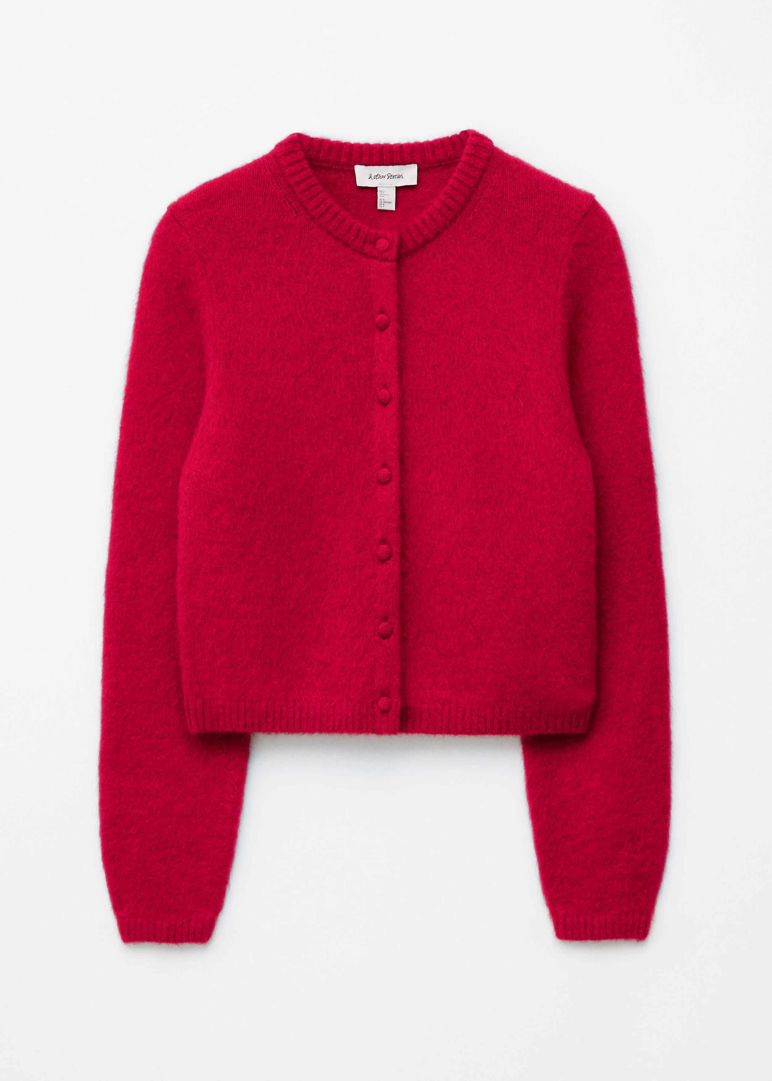 Brushed Knitted Cardigan - 1
