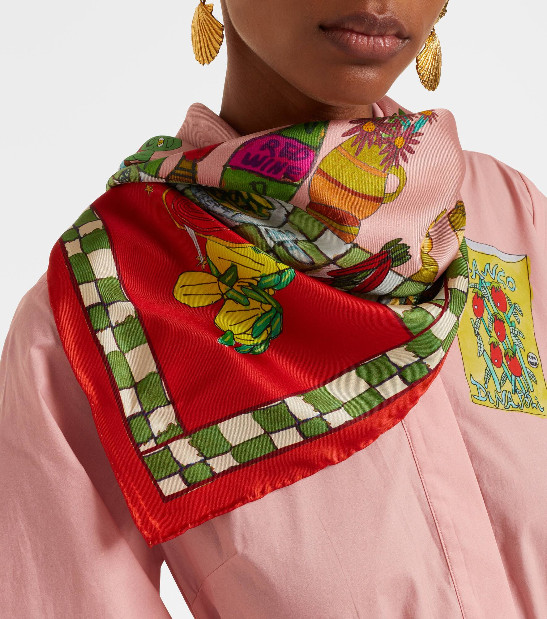 x Greg Sindel Contessa printed silk scarf - 2