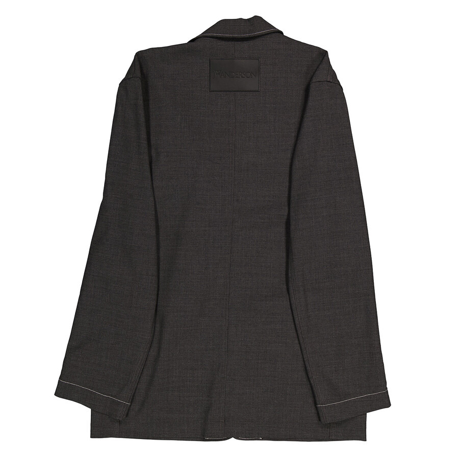 JW Anderson Contrast-Stitched Single-Breated Blazer Jacket - 6