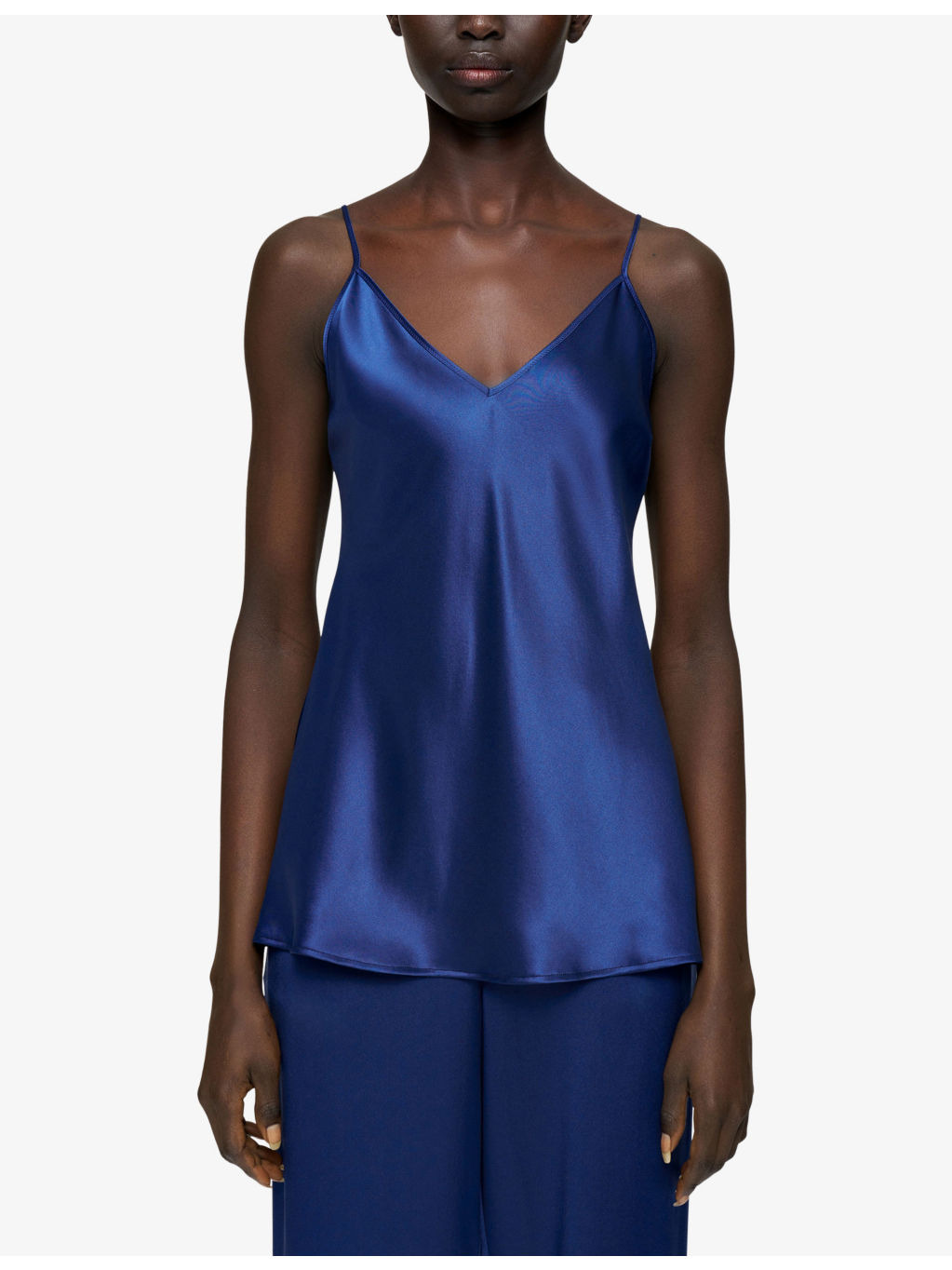 Clea V-Neck Silk-Satin Camisole Top - 3