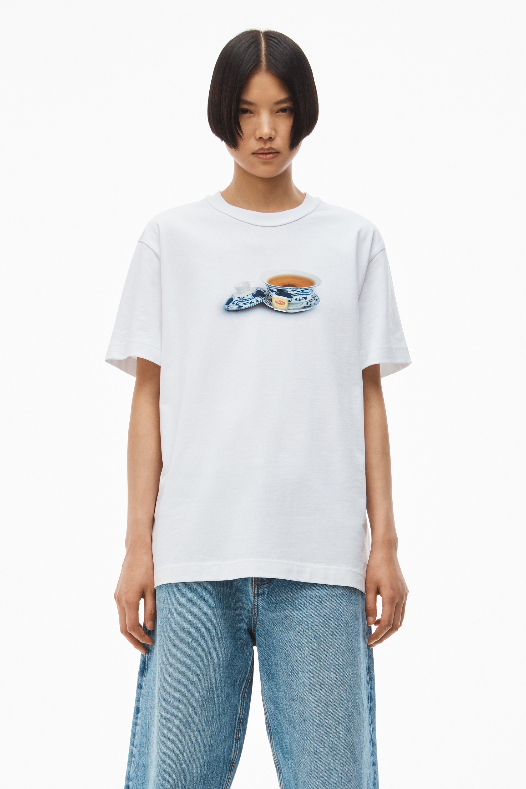 TEACUP GRAPHIC TEE IN COMPACT JERSEY - 2