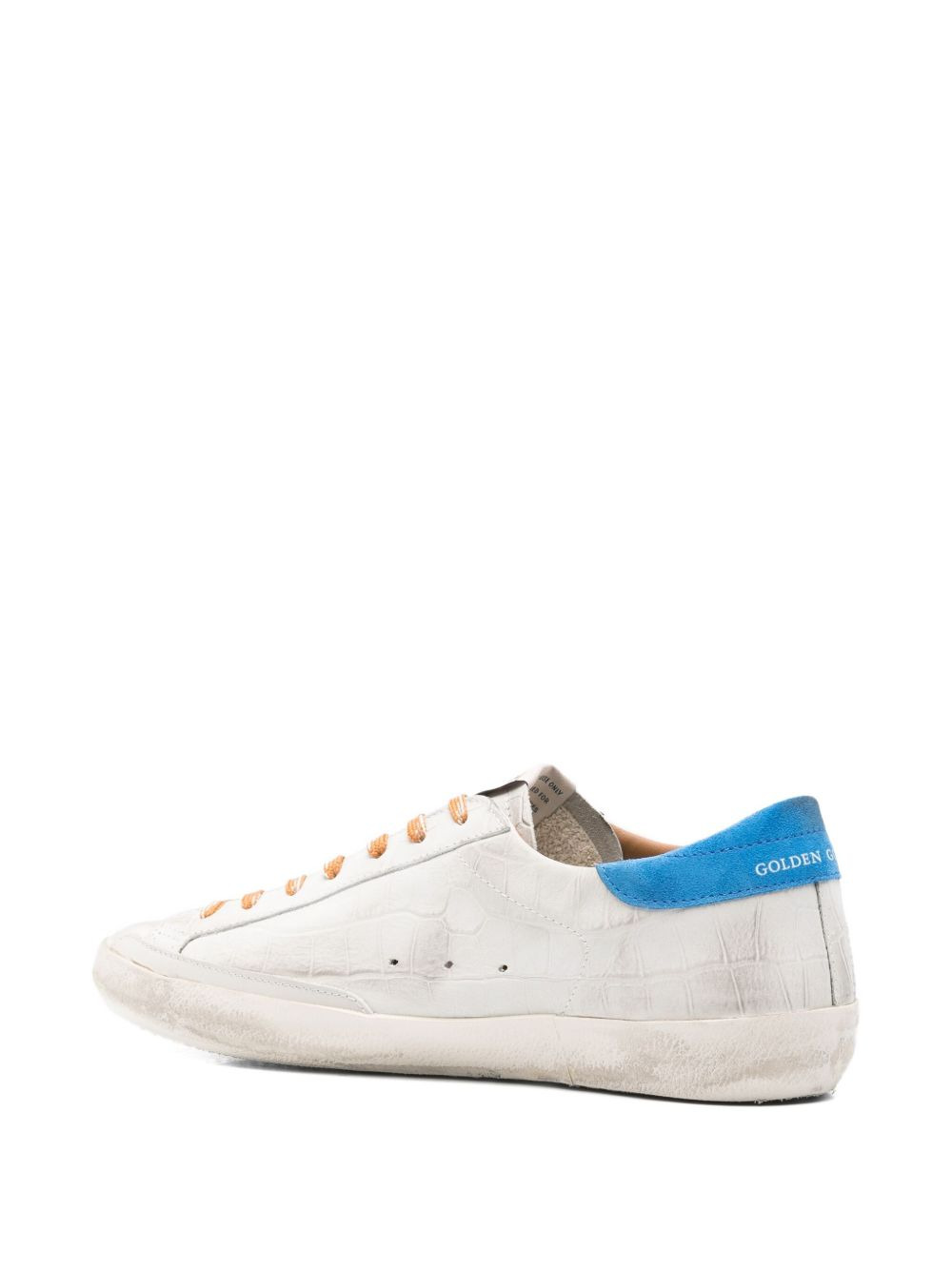 crocodile-effect star low-top sneakers - 3
