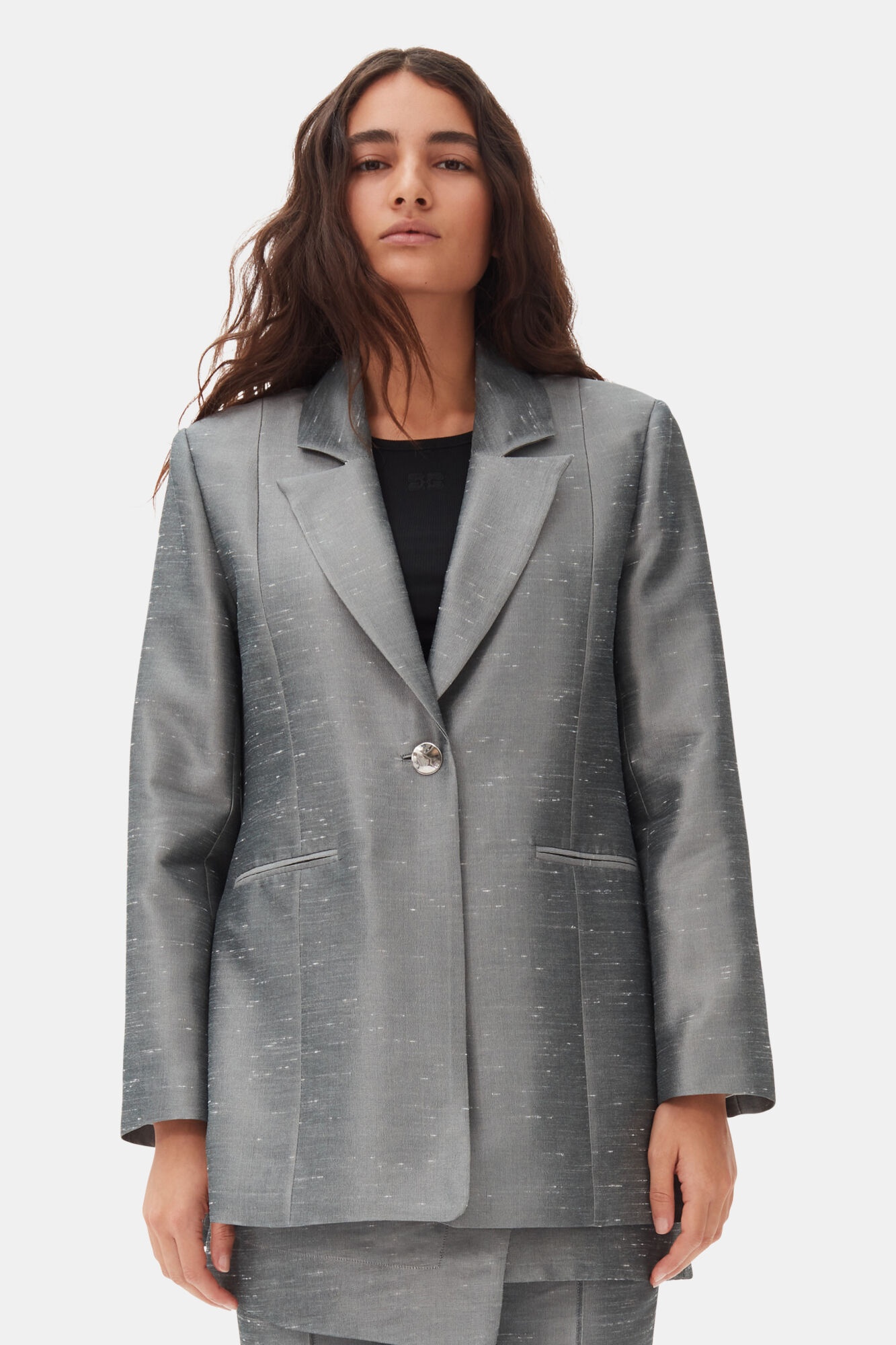 GREY SUITING BLAZER - 2