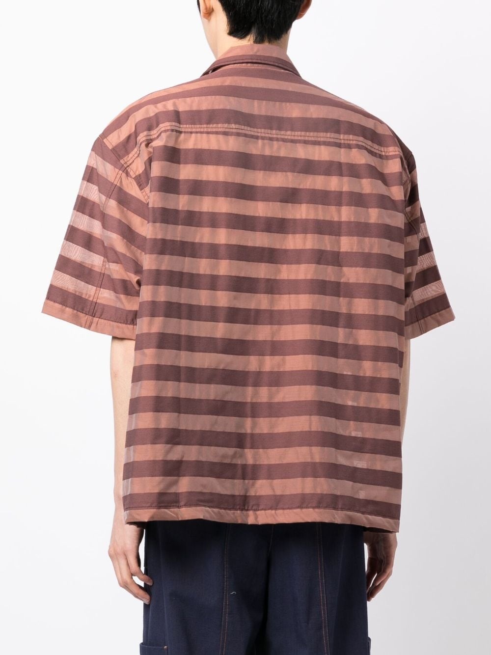 STRIPED COTTON-BLEND SHIRT - 3