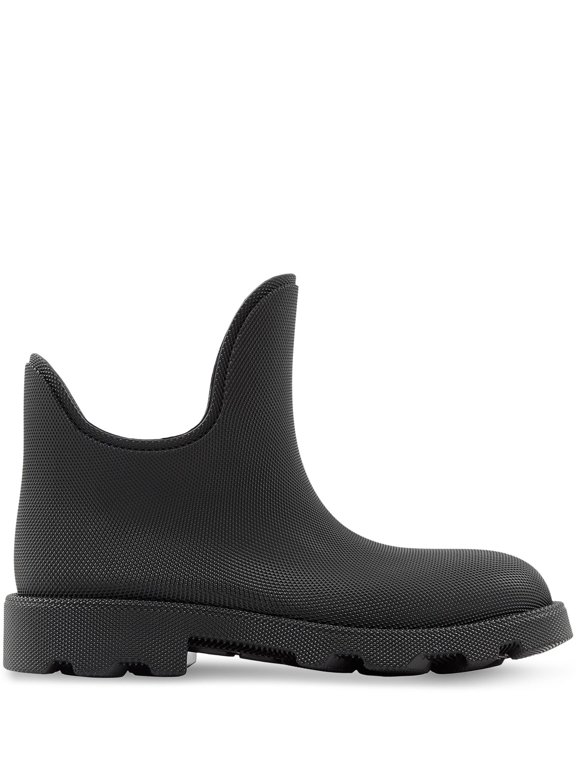 black rubber ankle boots - 1