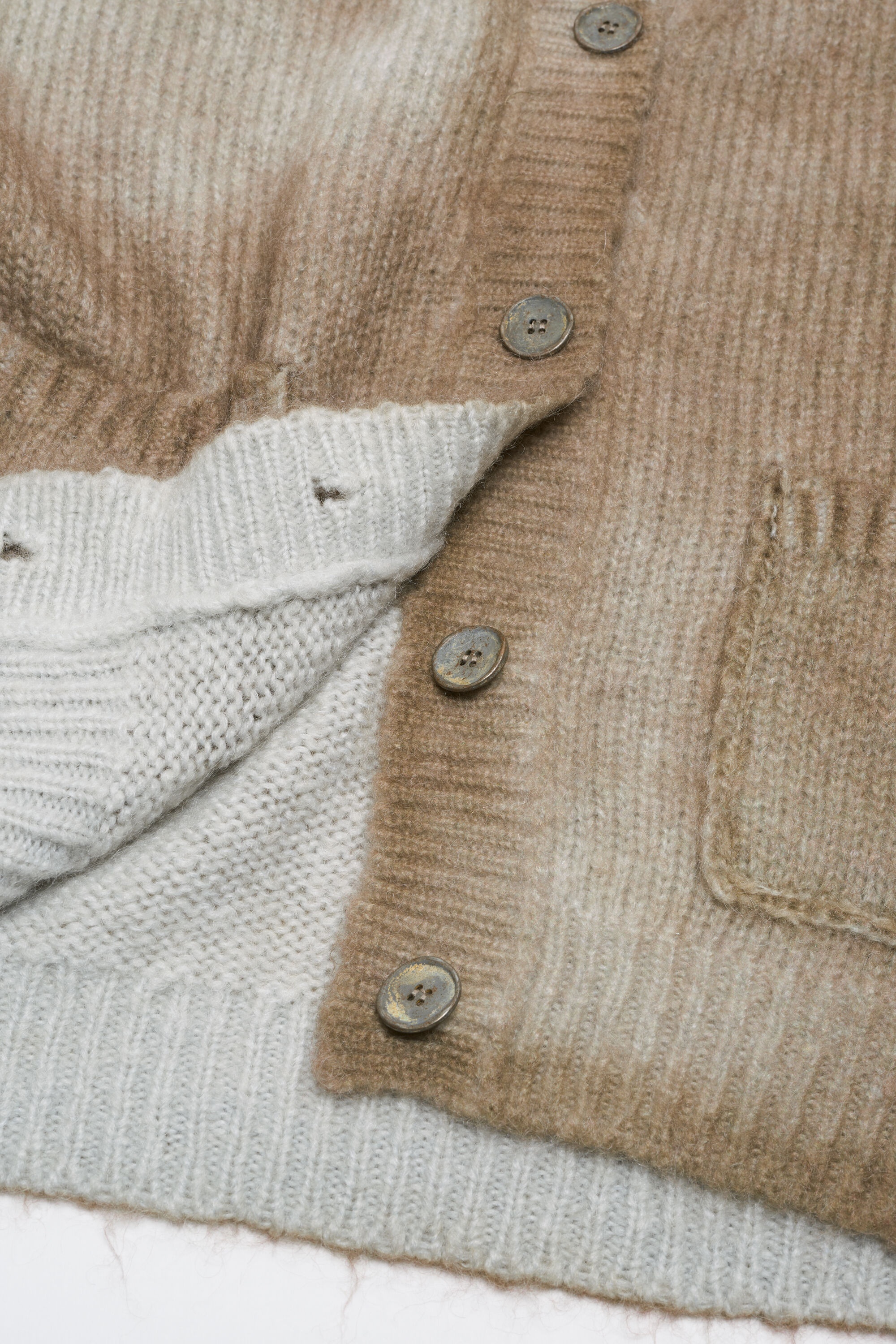 Cardigan sprayed finish - Mushroom beige - 5