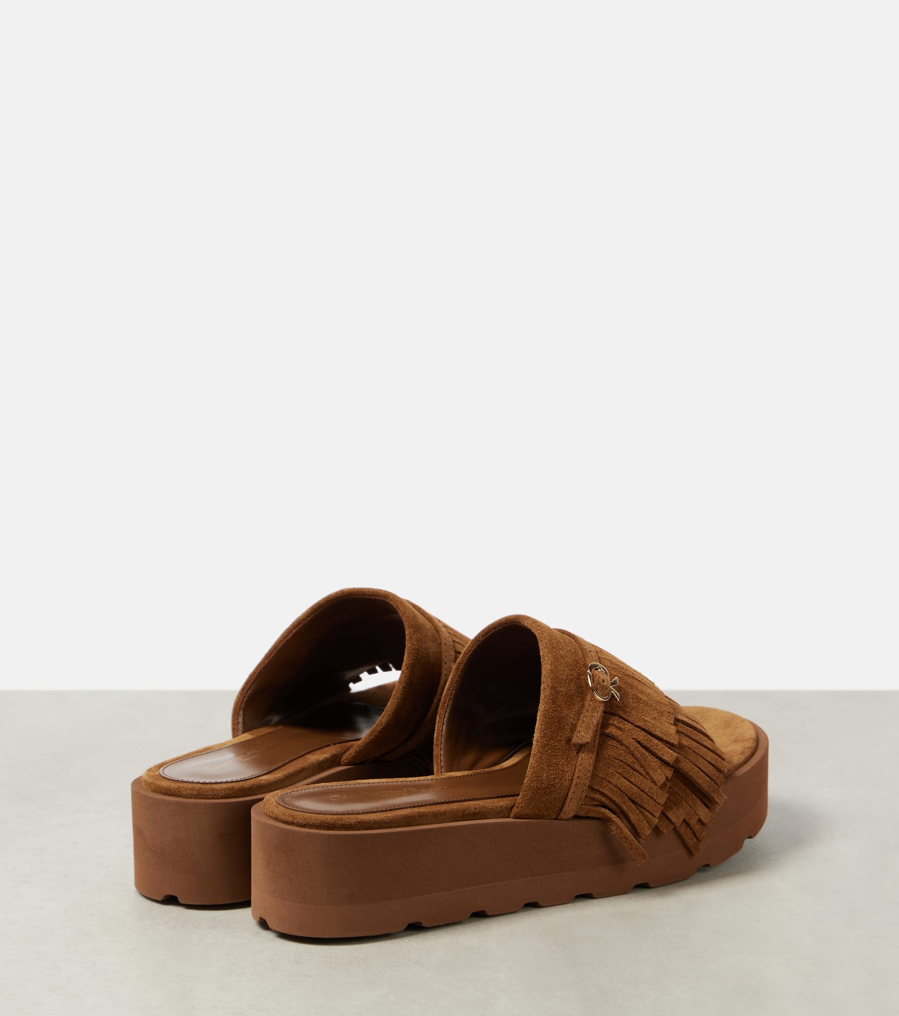 Fringed suede slides - 2