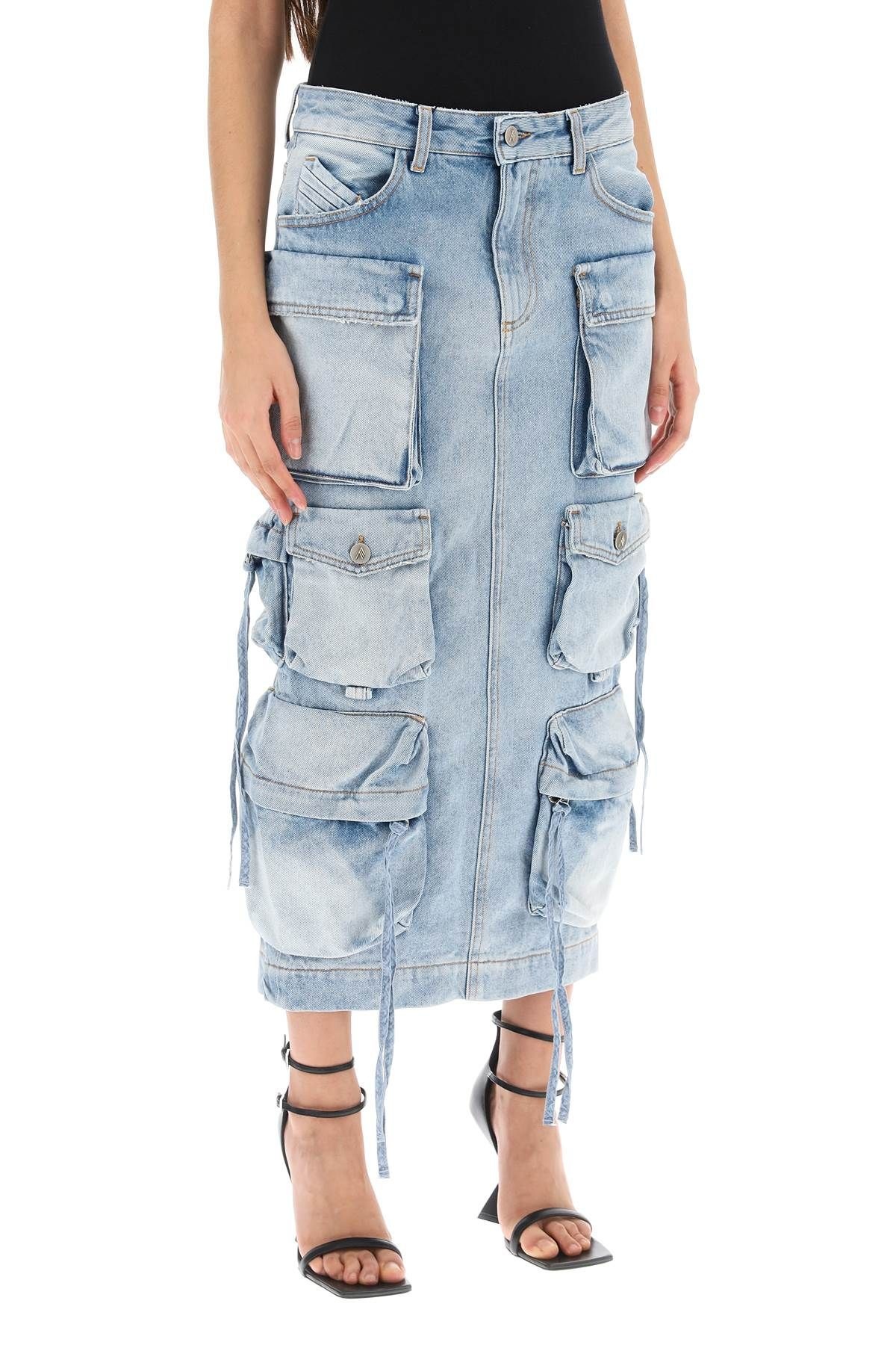 CARGO DENIM SKIRT - 3