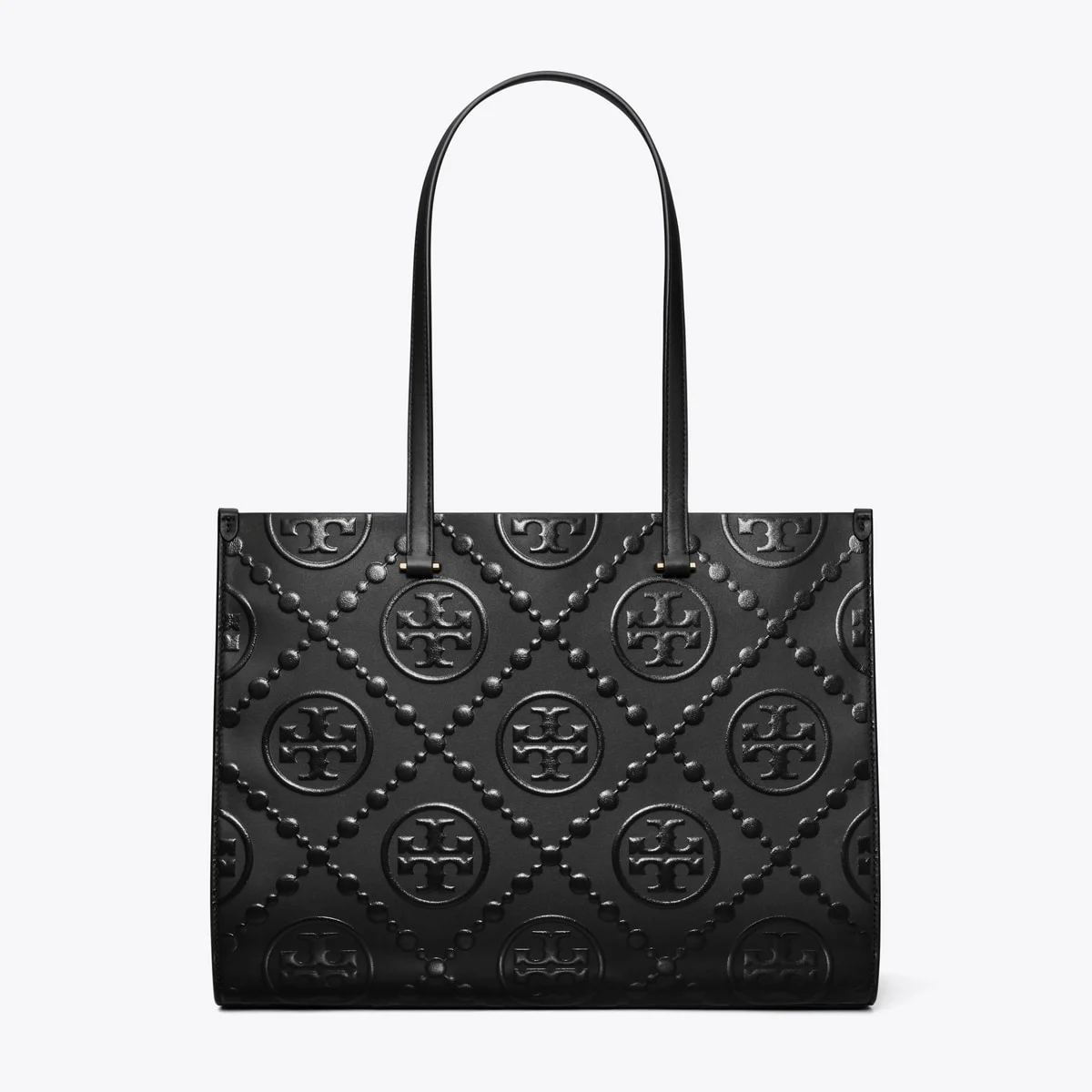 T Monogram Embossed Tote - 1