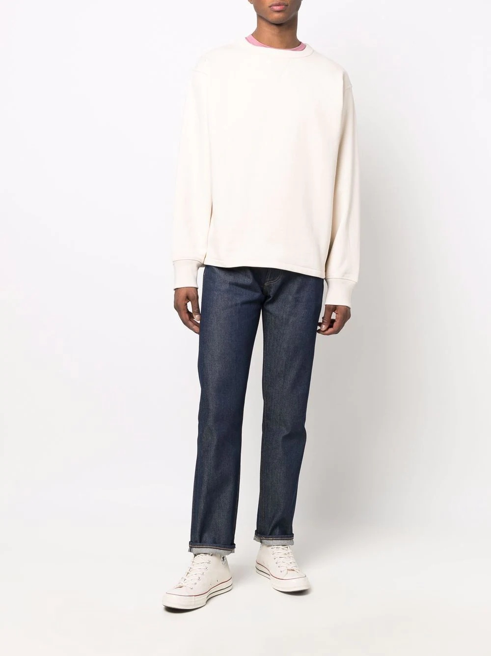 crew-neck cotton sweatshirt - 2