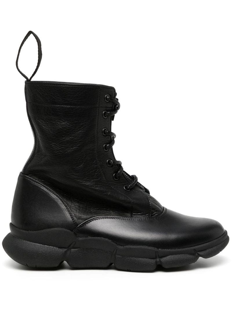 lace-up combat boots - 2