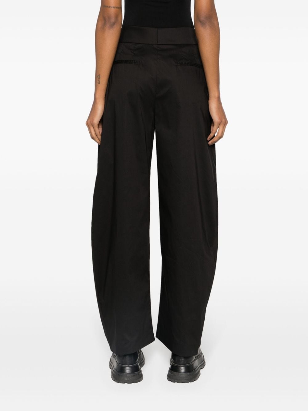 high-waisted wide-leg trousers - 4