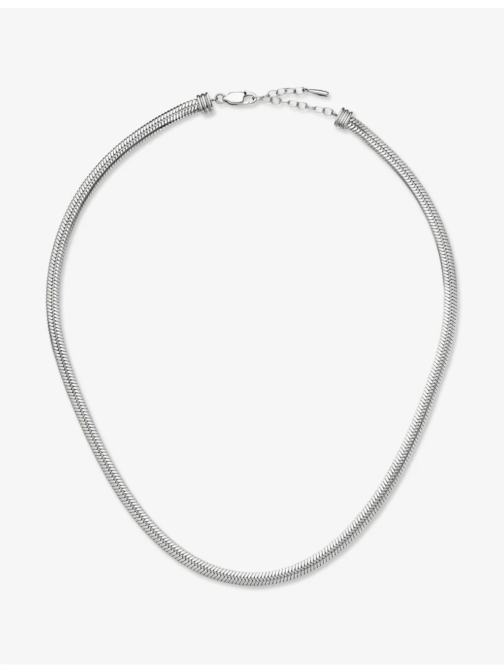 Classic Snake Platinum PVD Plated Stainless-Steel Chain Necklace - 1