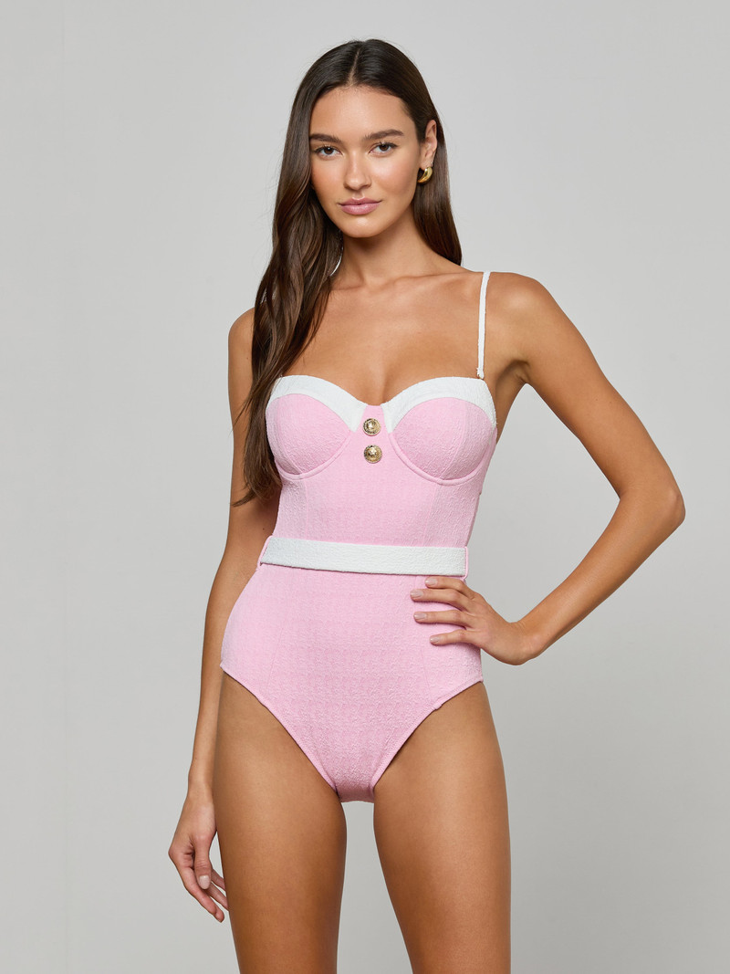 L'AGENCE Amie Bandeau One-Piece Swimsuit outlook