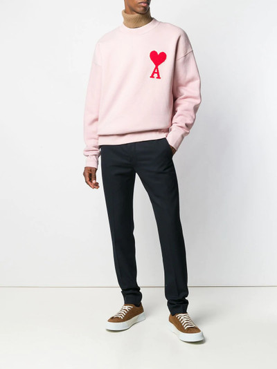 AMI Paris crew neck Sweat With Big Ami Coeur Patch outlook