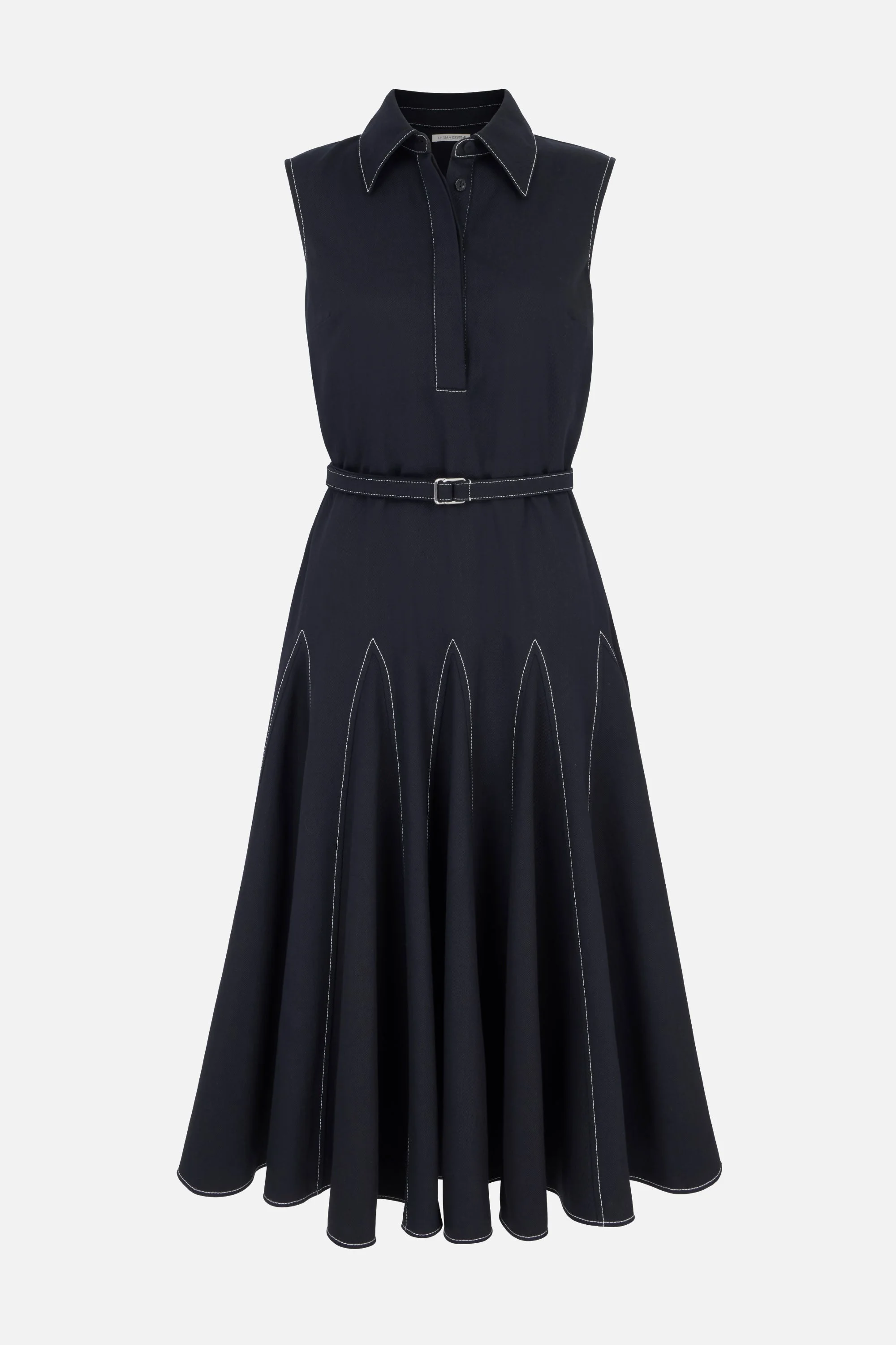 Monique Dress in Black Denim - 1