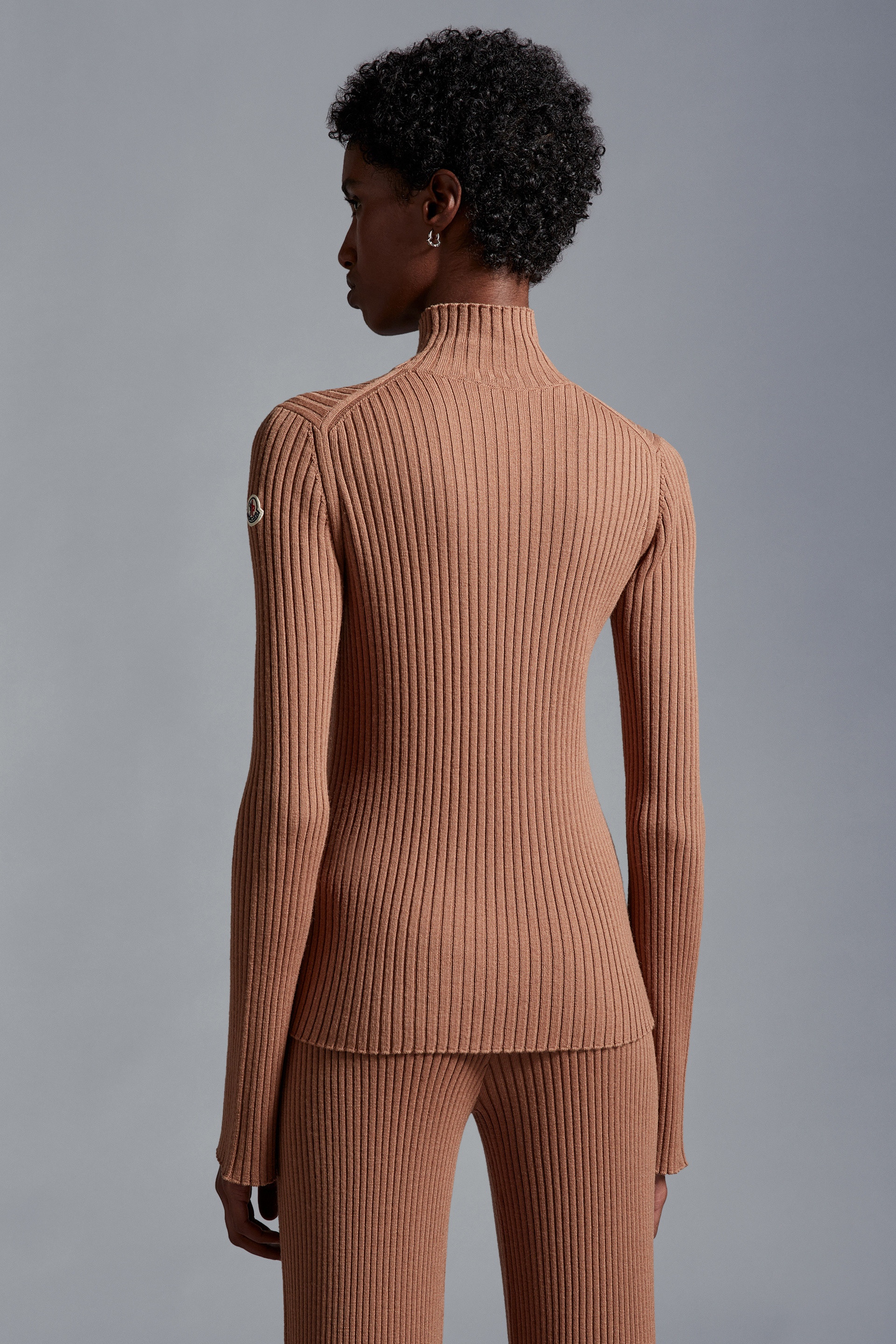 Wool Blend Turtleneck Sweater - 5