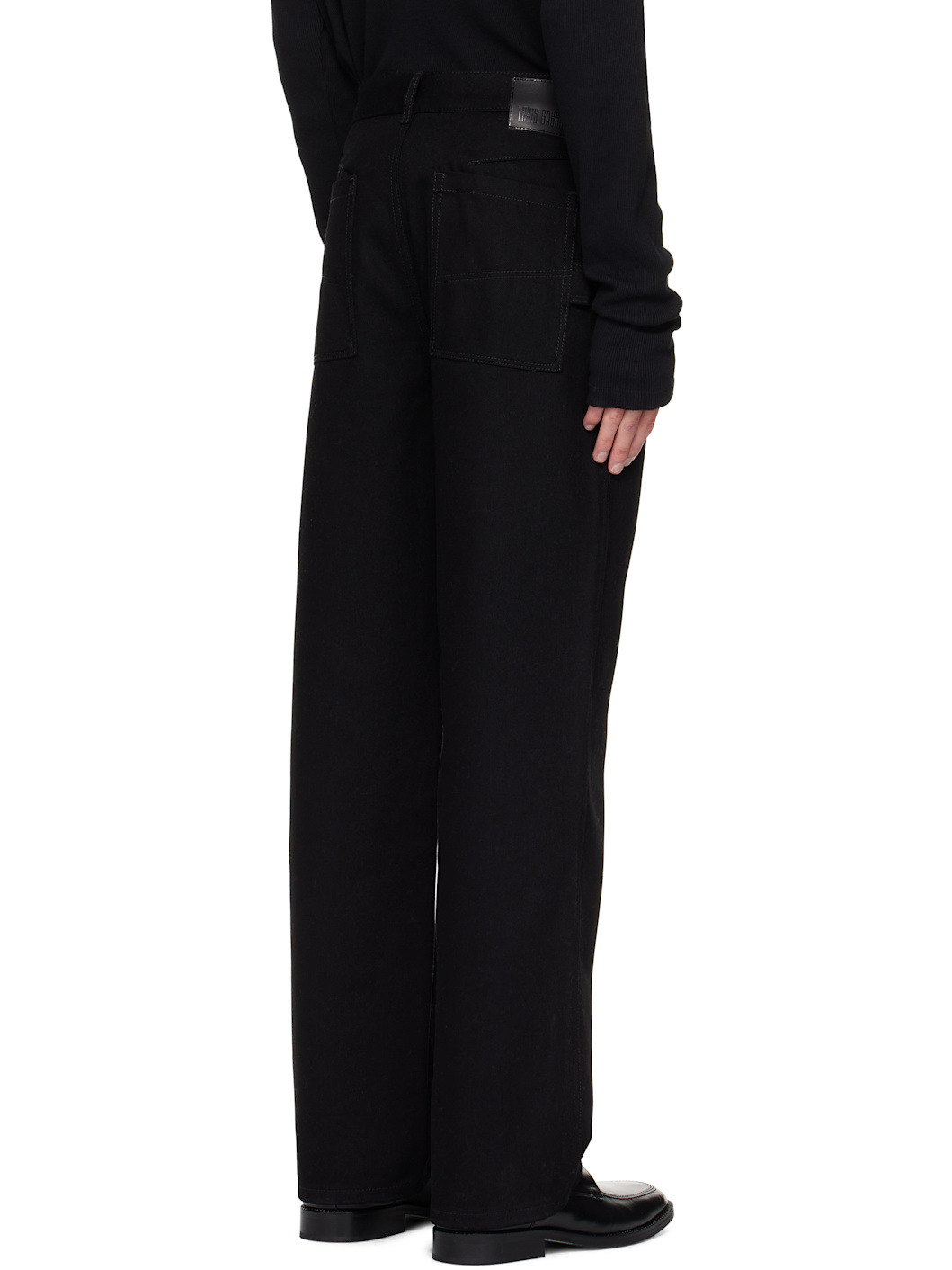 Black 5-Pocket Straight-Leg Jeans - 3