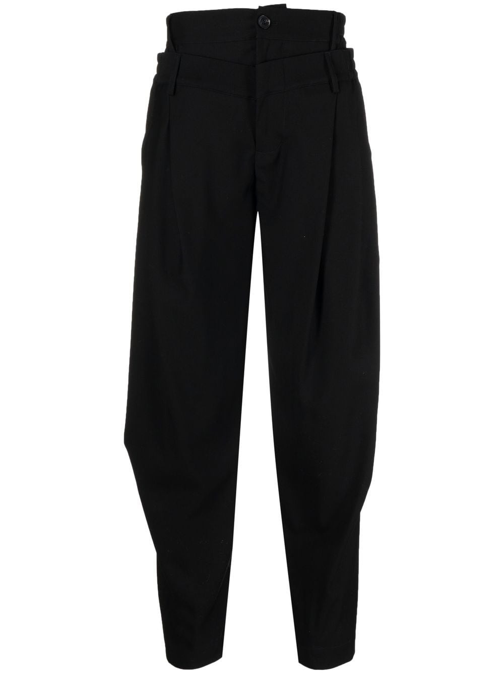 double-waistband tailored trousers - 1