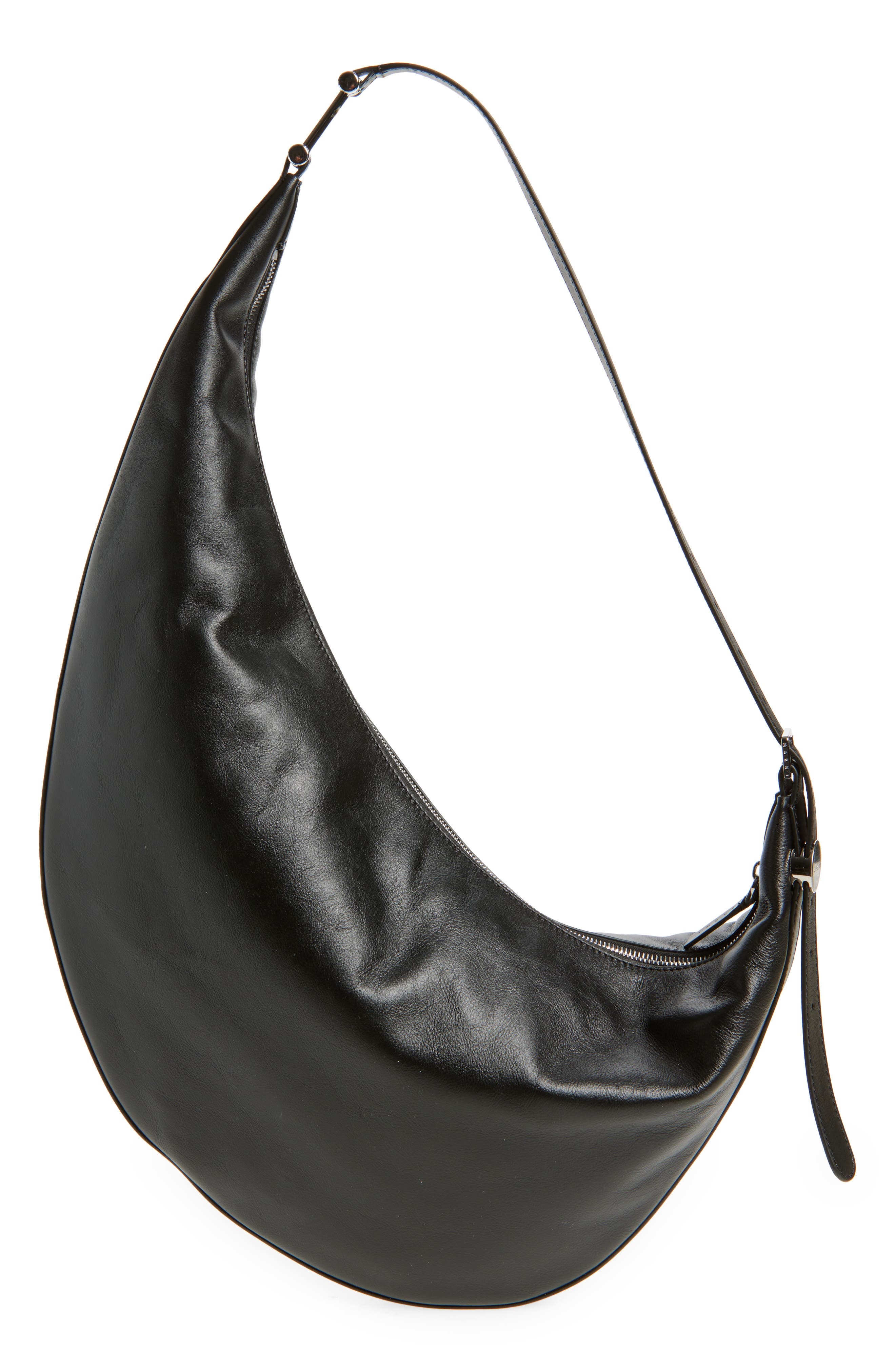 Marni Small Dot Leather Hobo Bag in 001 - 4