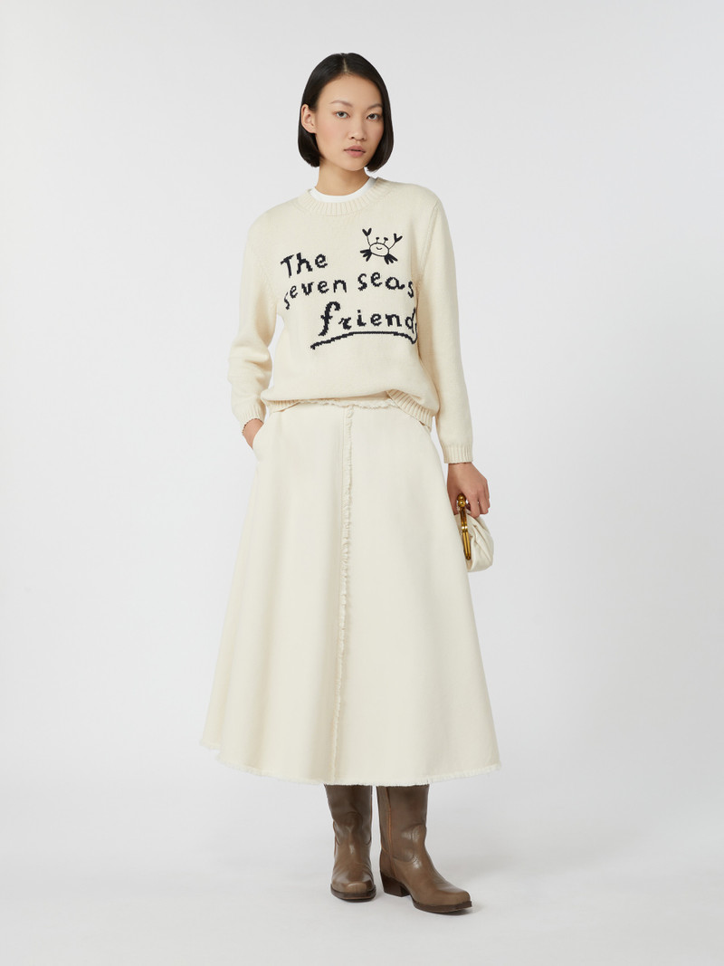 WEEKEND Max Mara ALVARO Flared cotton skirt outlook
