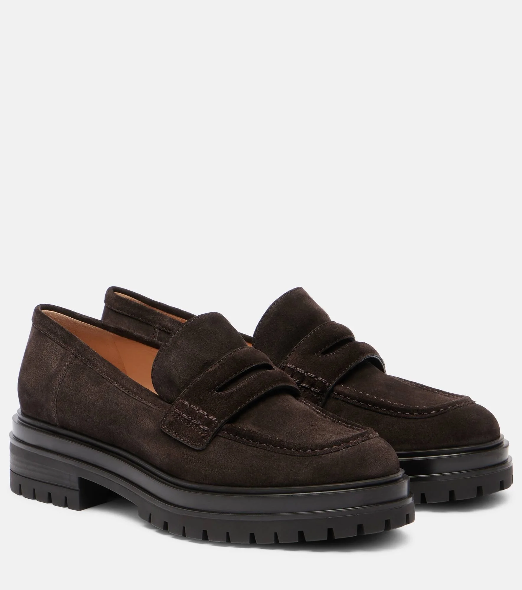 Suede penny loafers - 1