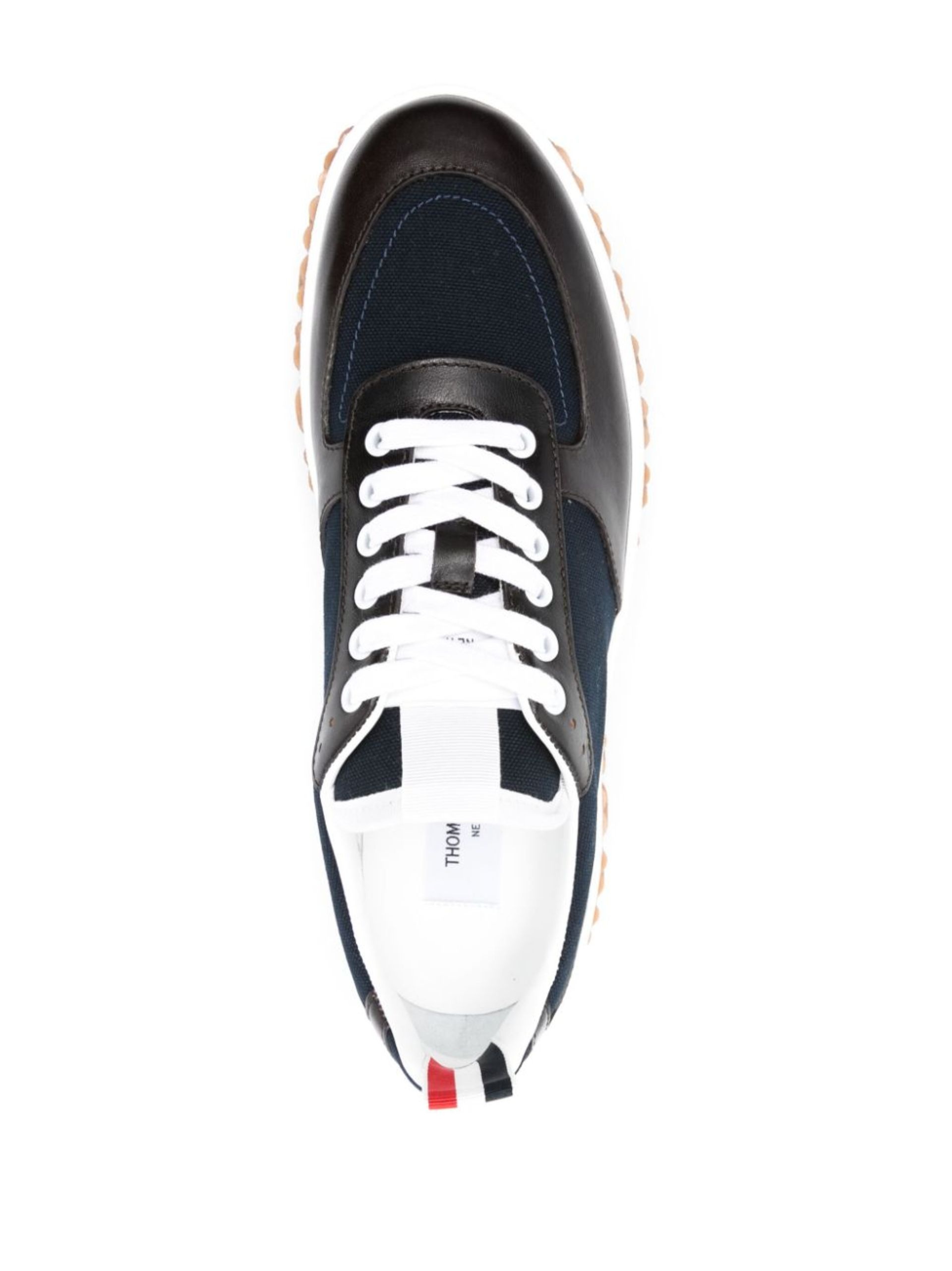 Blue Letterman Panelled Sneakers - 4