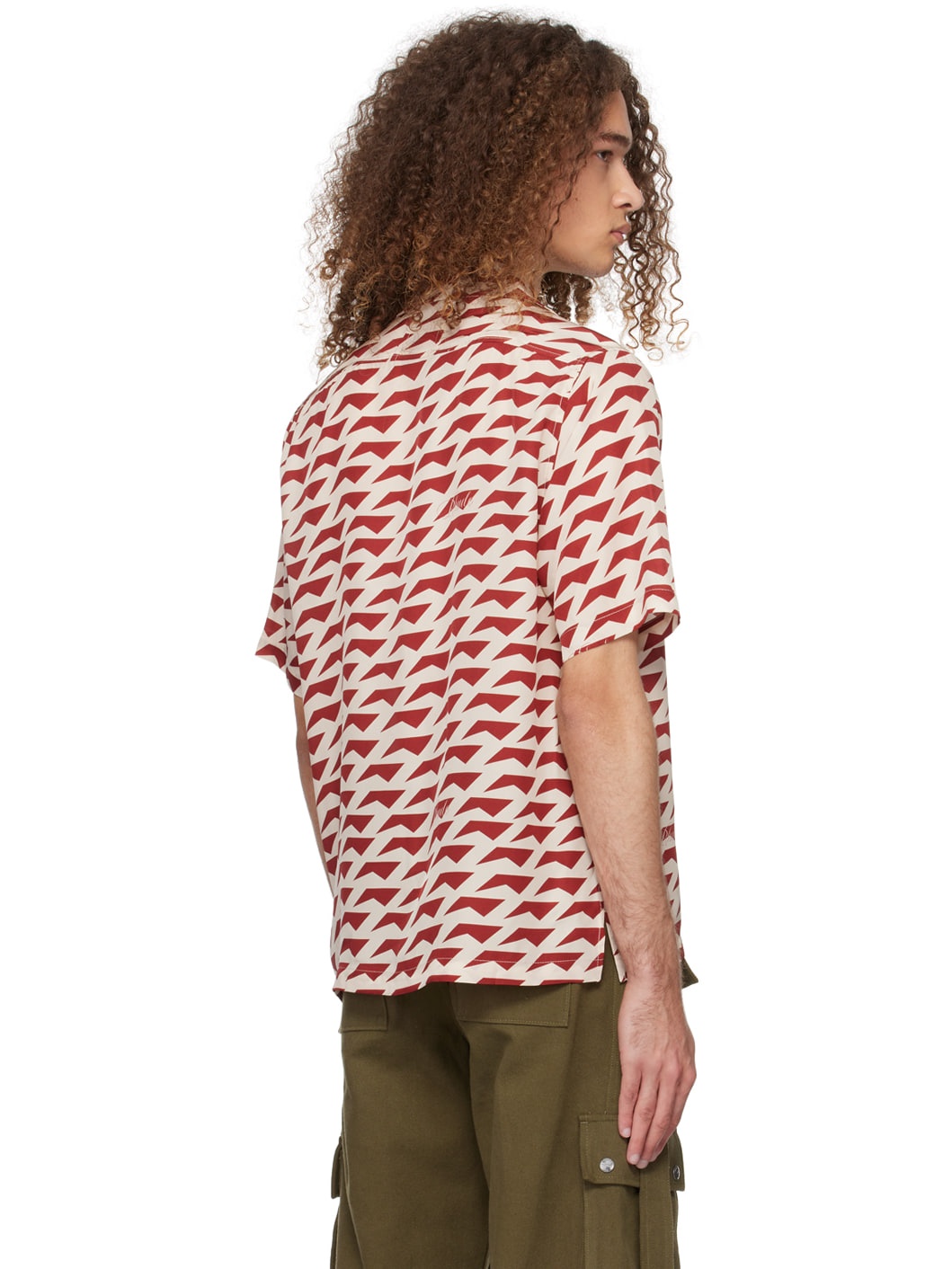 Off-White & Burgundy Dolce Vita Shirt - 3