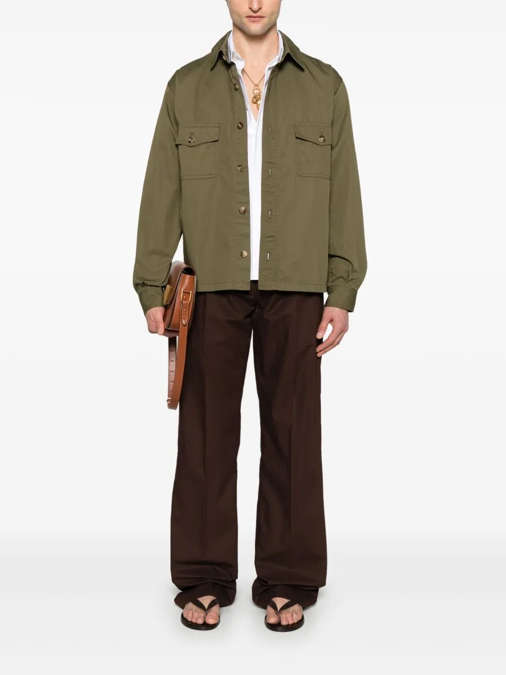 Saint Laurent Paris Men Cotton Poplin Slim Fit Shirt - 5