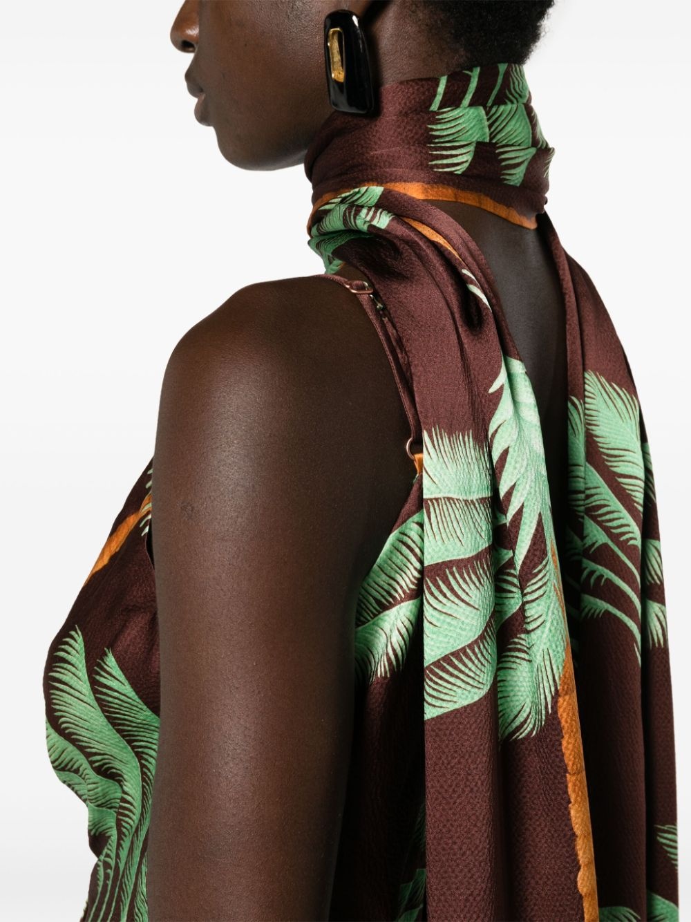 Song Of The Condor silk jacquard maxi dress - 5