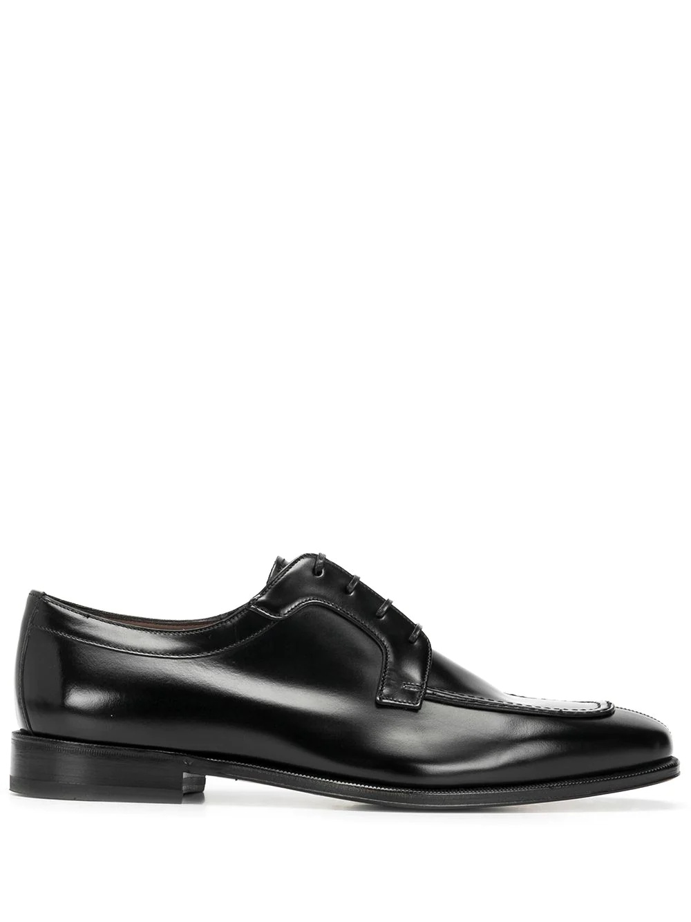 polished-finish lace-up shoes - 1