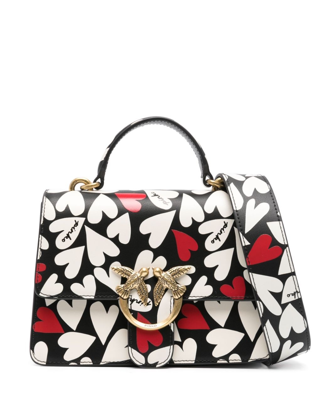 Love Birds leather tote bag - 1