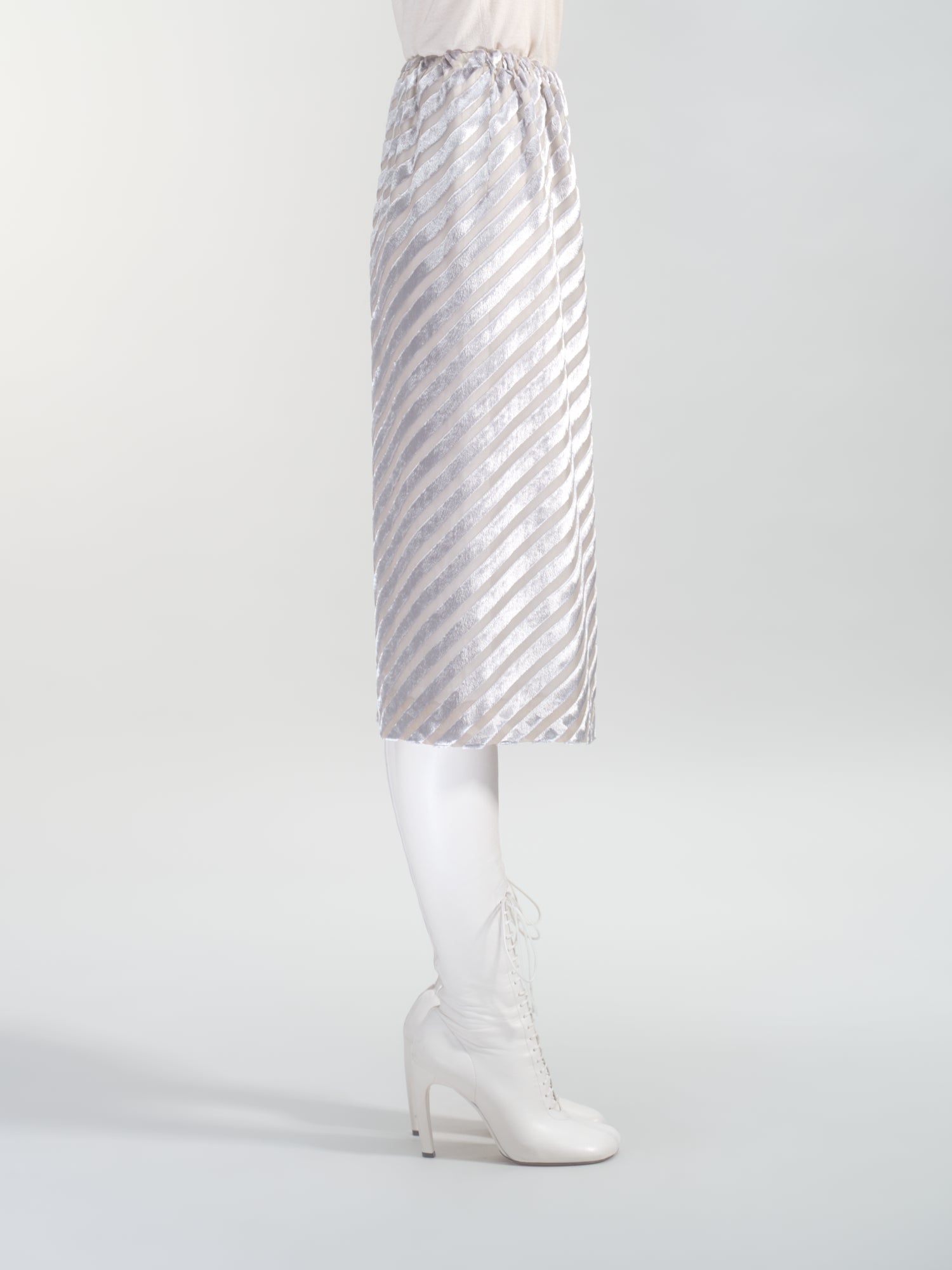 SILK DEVORE SKIRT - 3