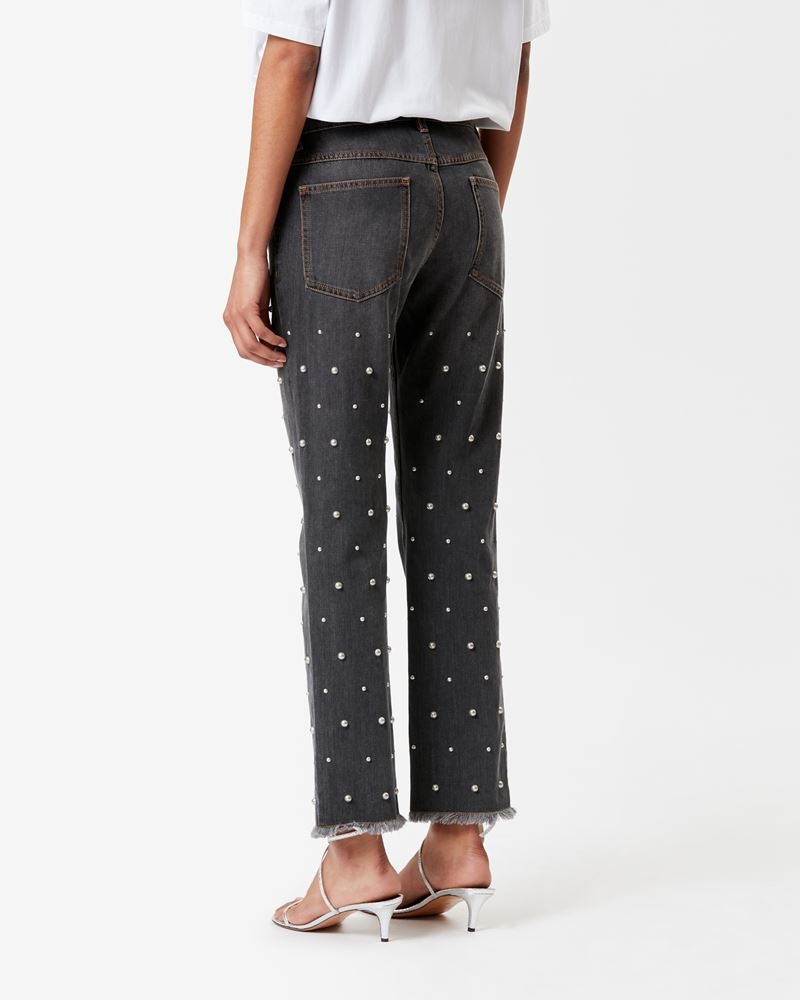 DULANO DENIM TROUSERS WITH BEADS - 5