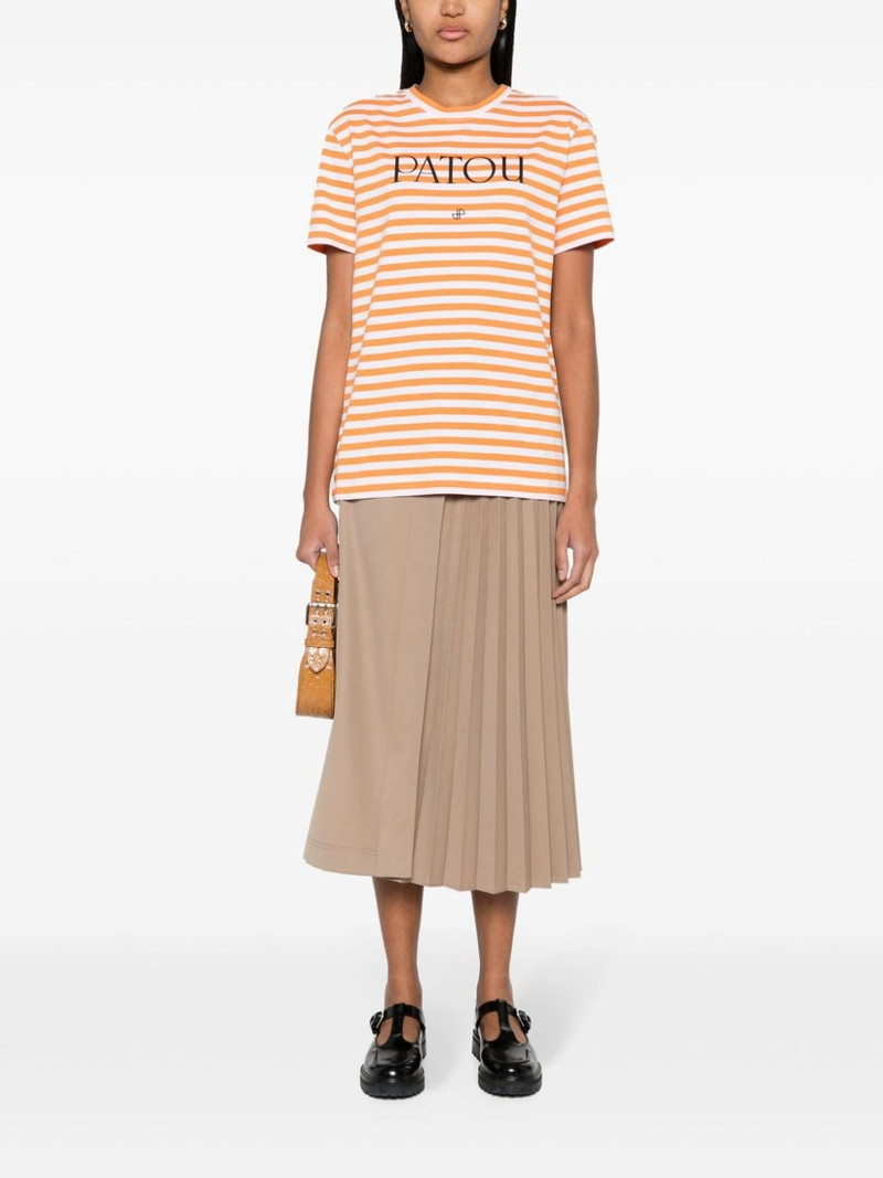 PATOU logo-print striped T-shirt outlook