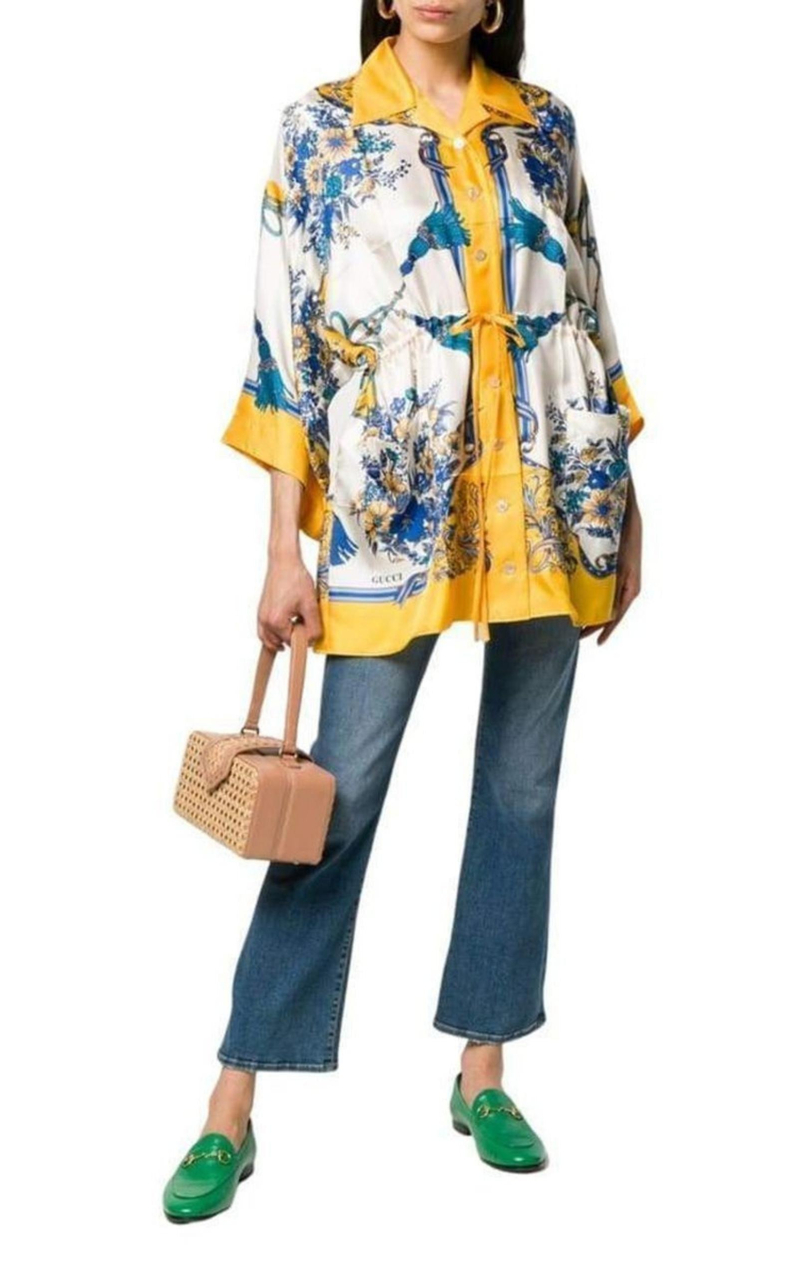 Printed Silk Kimono Shirt - 2