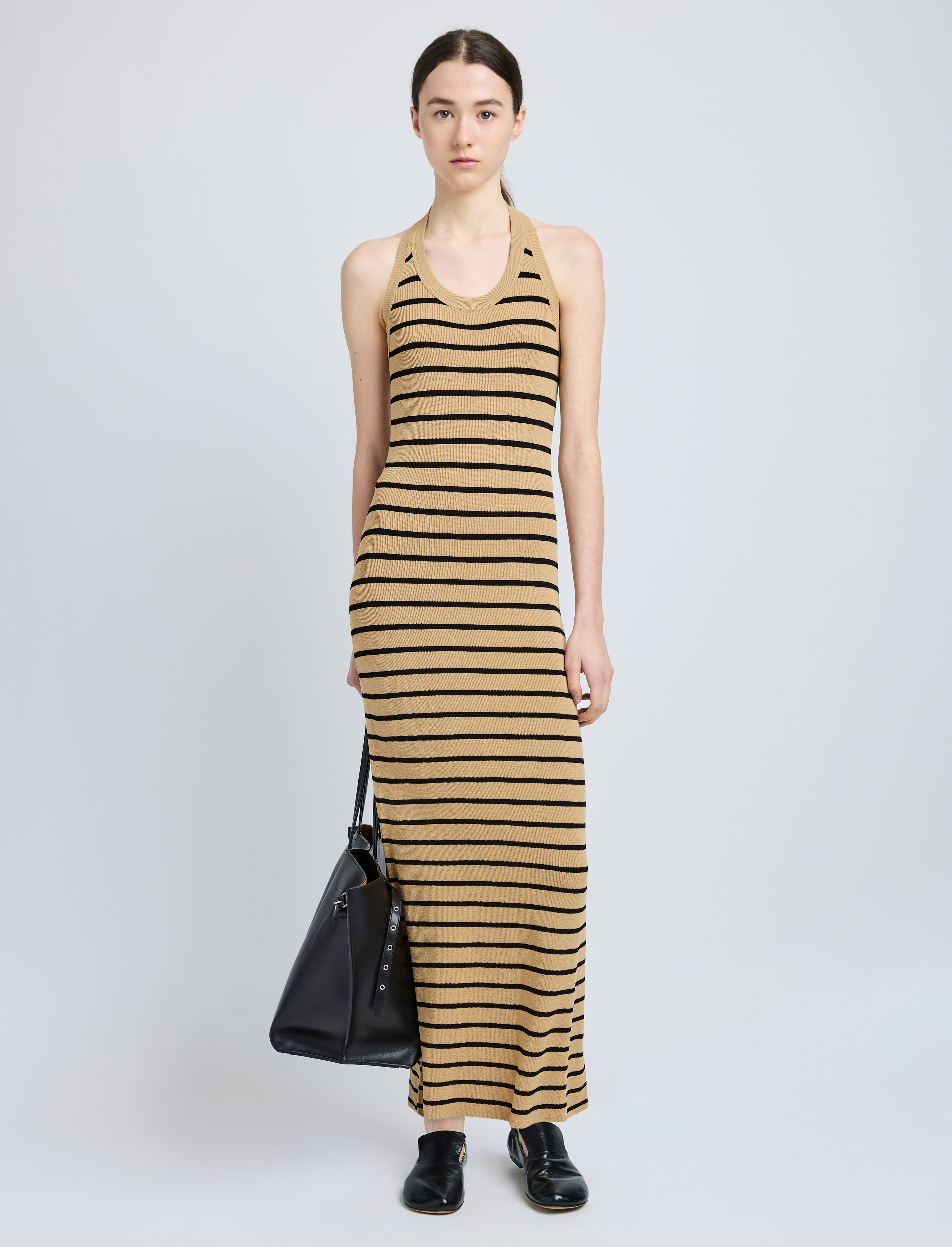 Meryl Dress in Matte Viscose Rib - 2