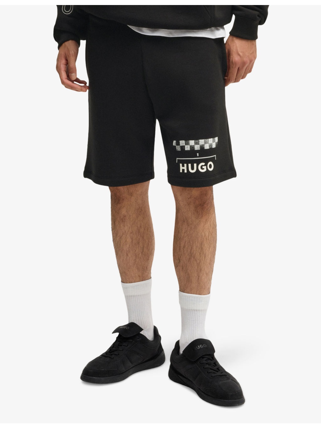 Branded-print elasticated-waist cotton-jersey shorts - 3