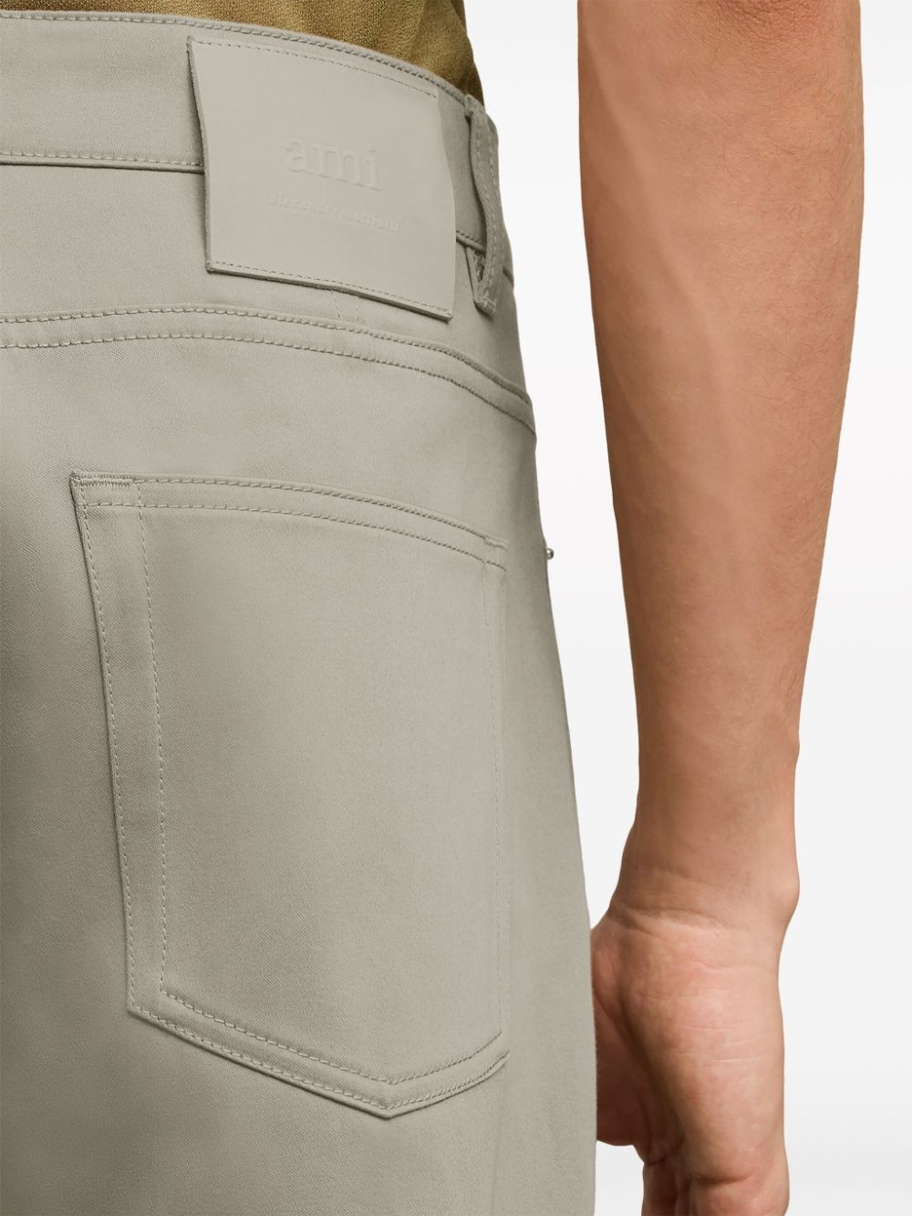 straight-leg cotton trousers - 6