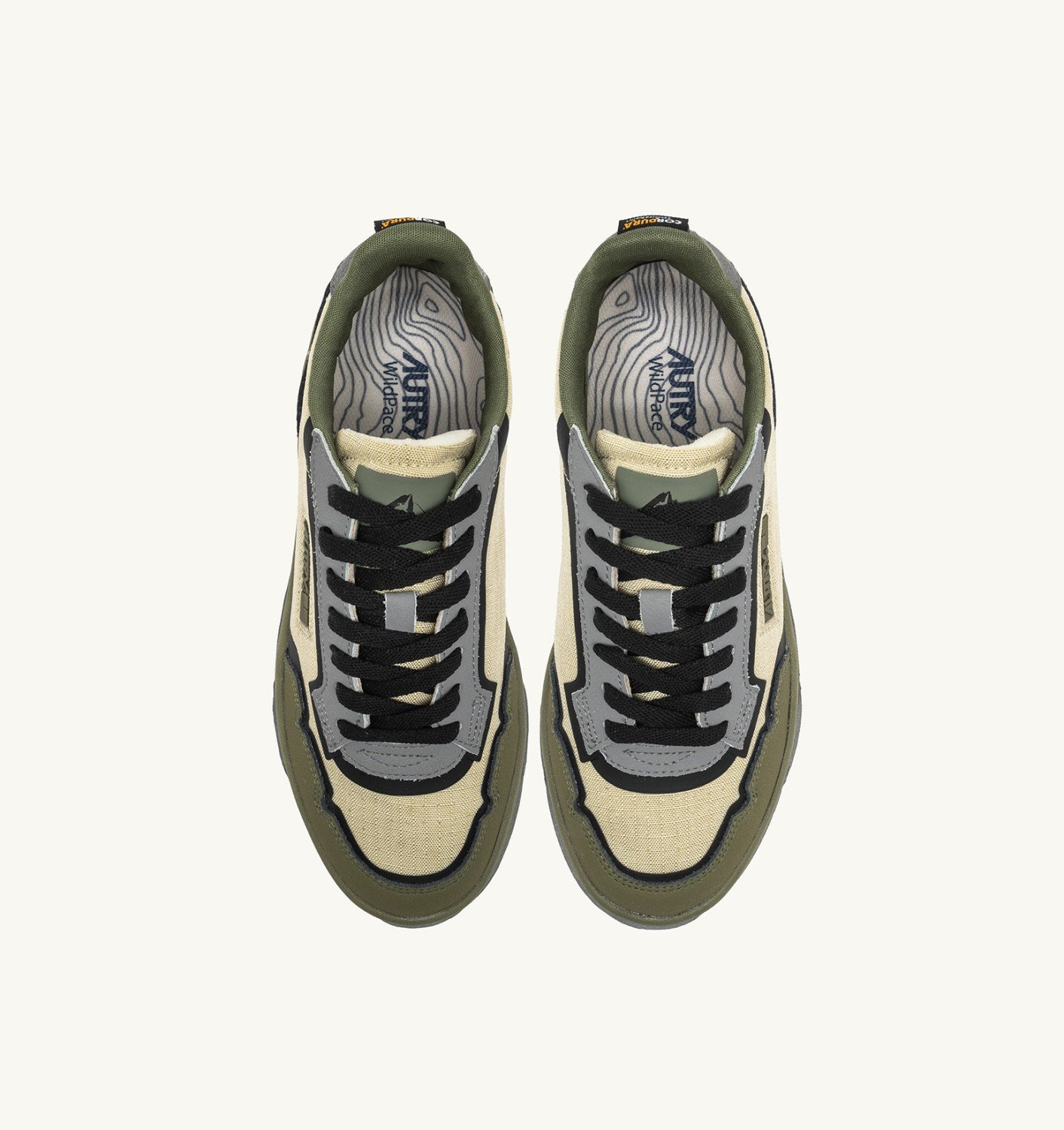 WILDPACE LOW SNEAKERS IN RIPSTOP NYLON AND LEATHER COLOR CASTLE WALL AND TITANIUM - 6