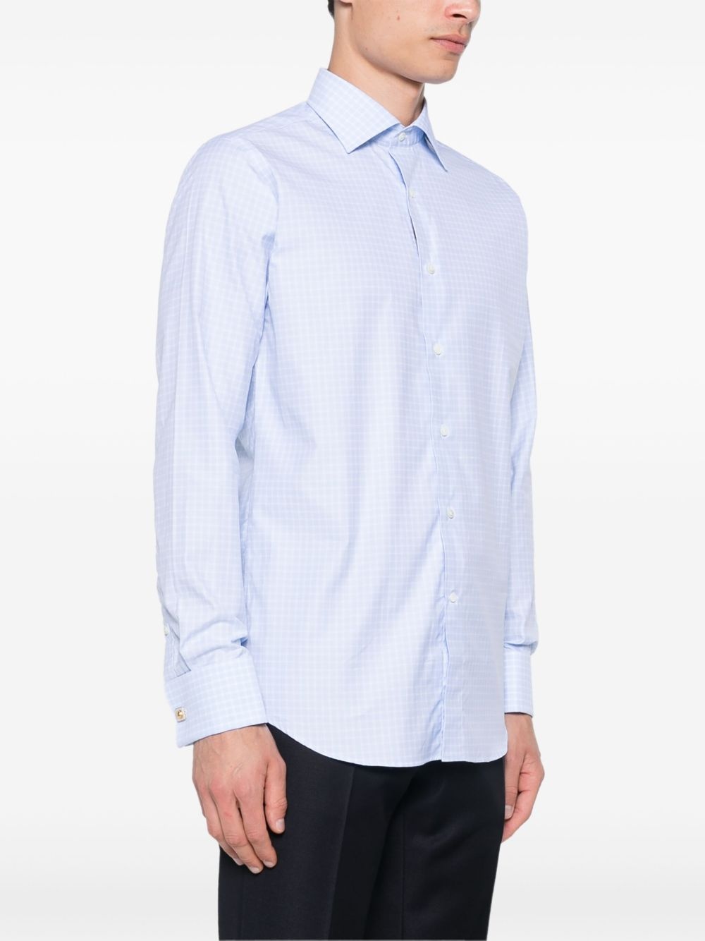 check-pattern shirt - 3